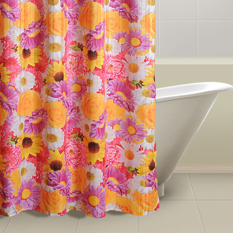 Swayam India Flower Shower Curtains- 5605 - view 2
