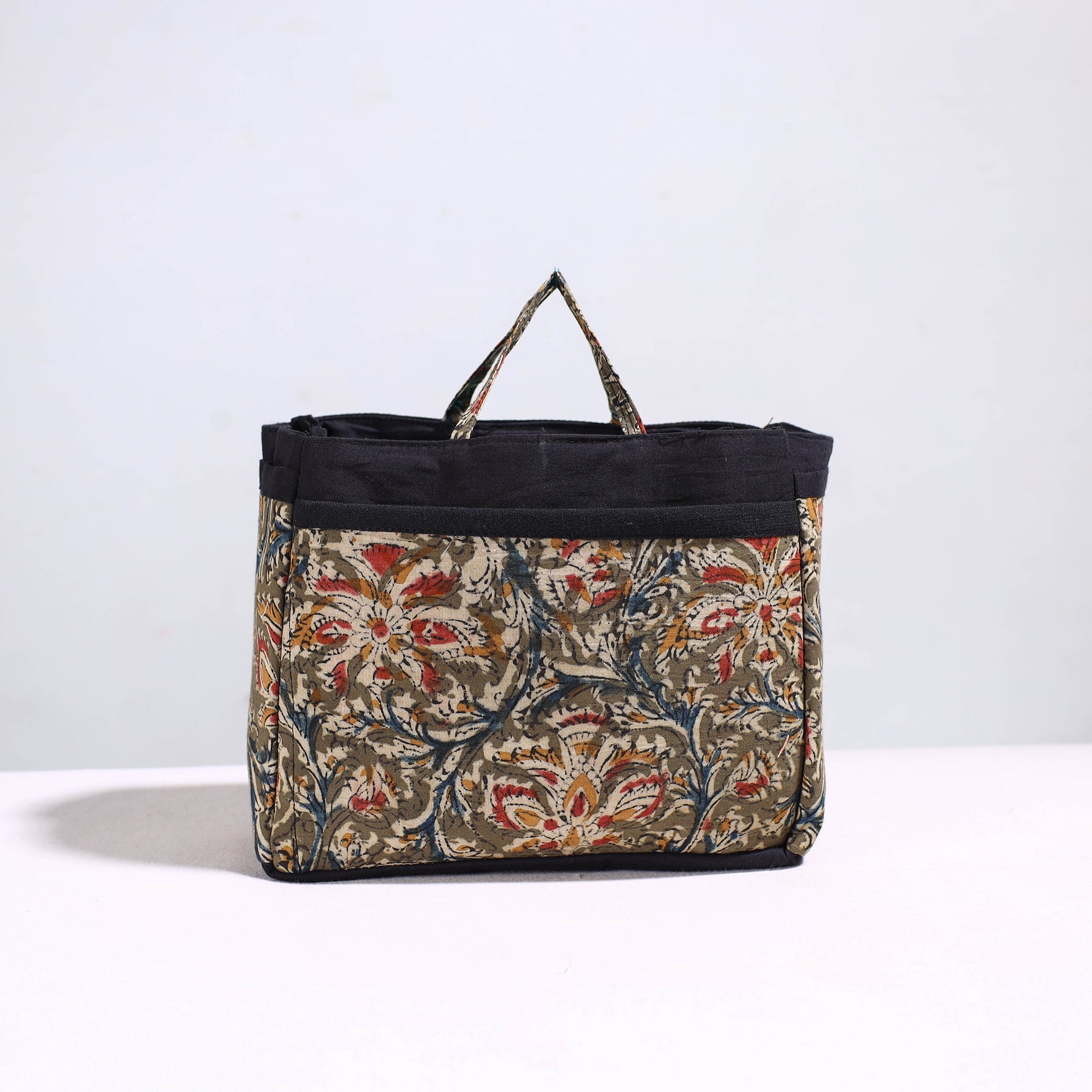 NOORI BAZAR Brown - Handmade Cotton Multipurpose Cosmetic/Toiletry Bag 11