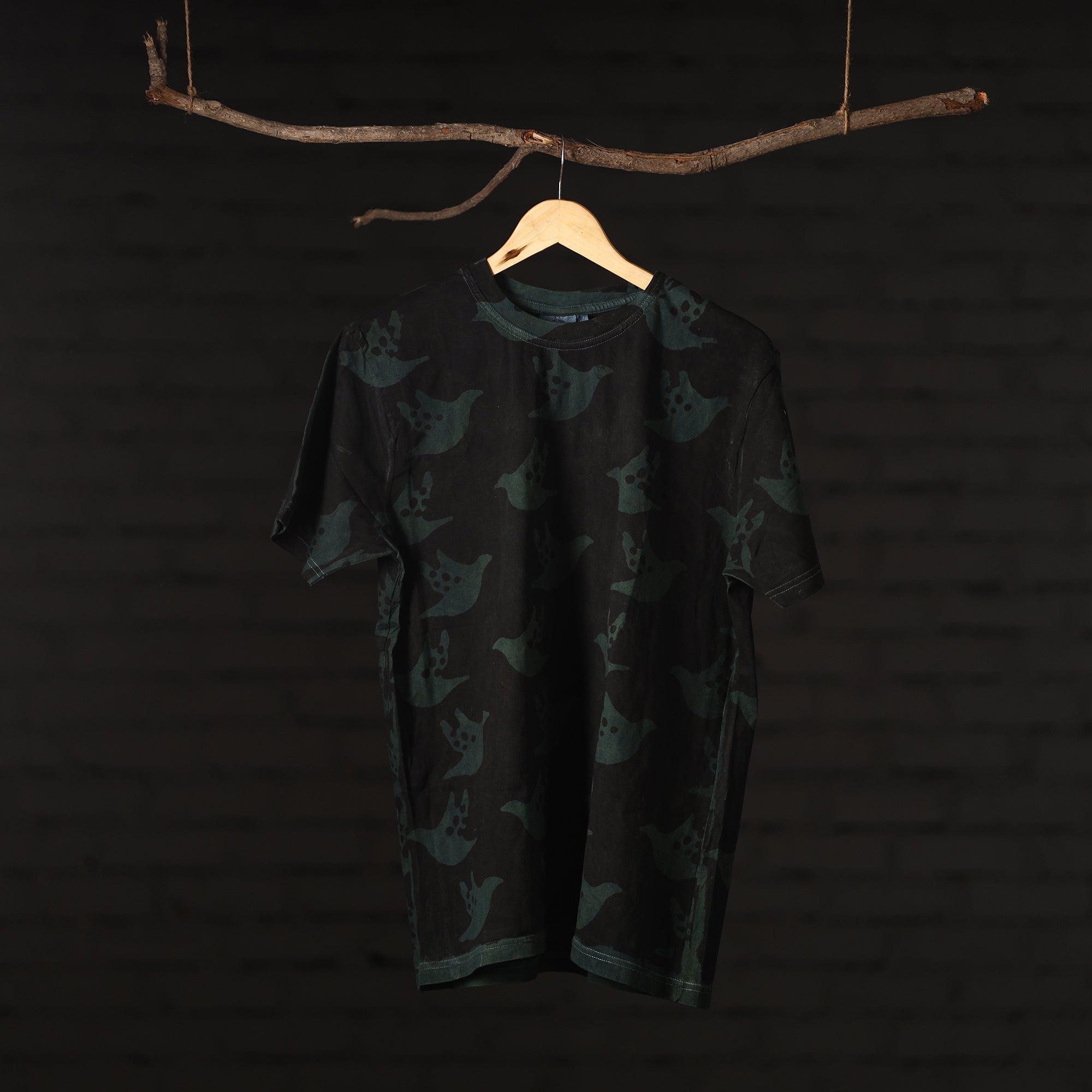 BINDAAS UNLIMITED Black - Bindaas Block Art Printed Cotton Round Neck T-shirt