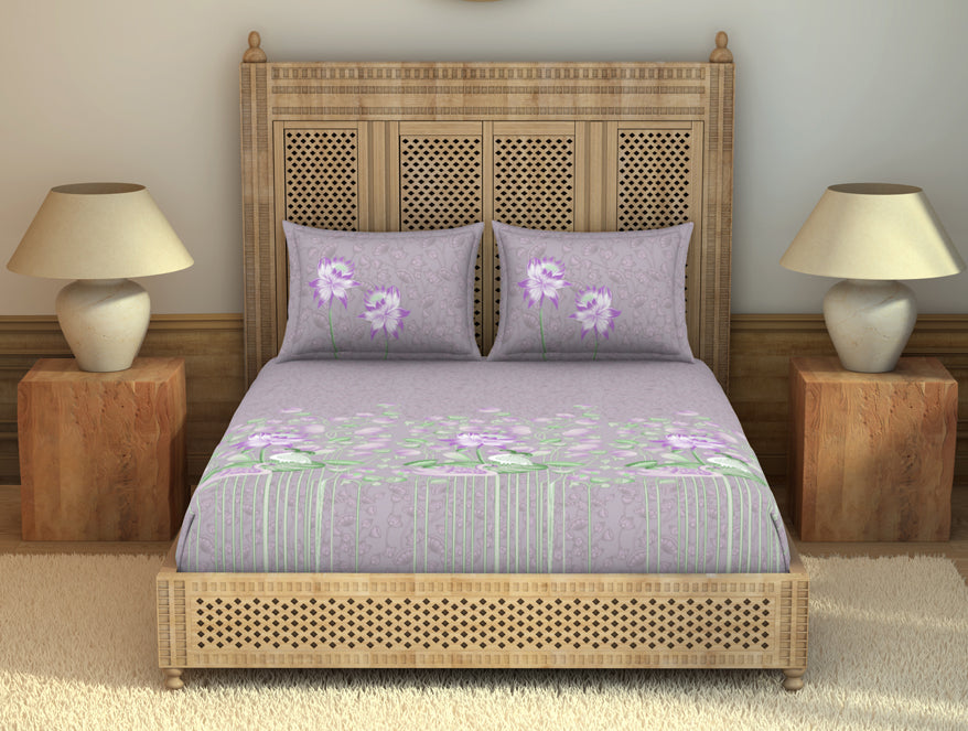 Spaces India Pichwai Ornate Blush 100% Cotton King Size Bedsheet - Rangana by Spaces