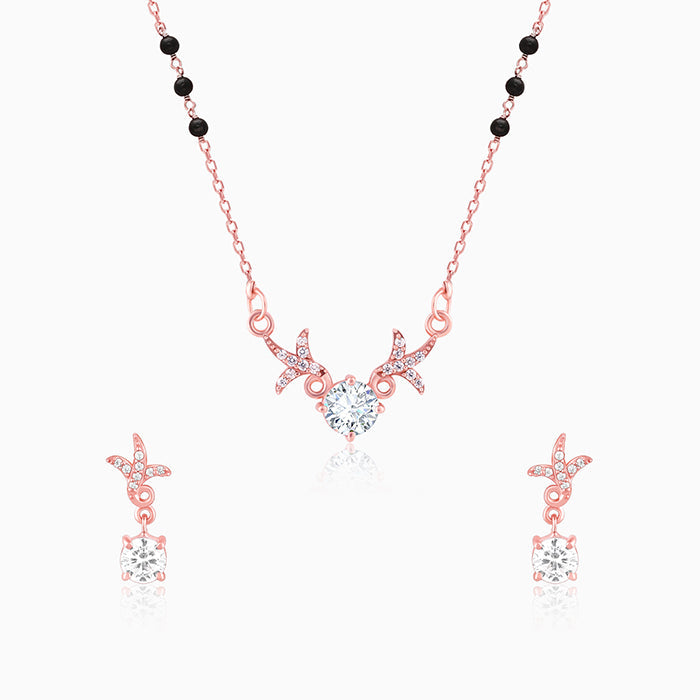 GIVA Jewellery Rose Gold Dear Love Mangalsutra Set