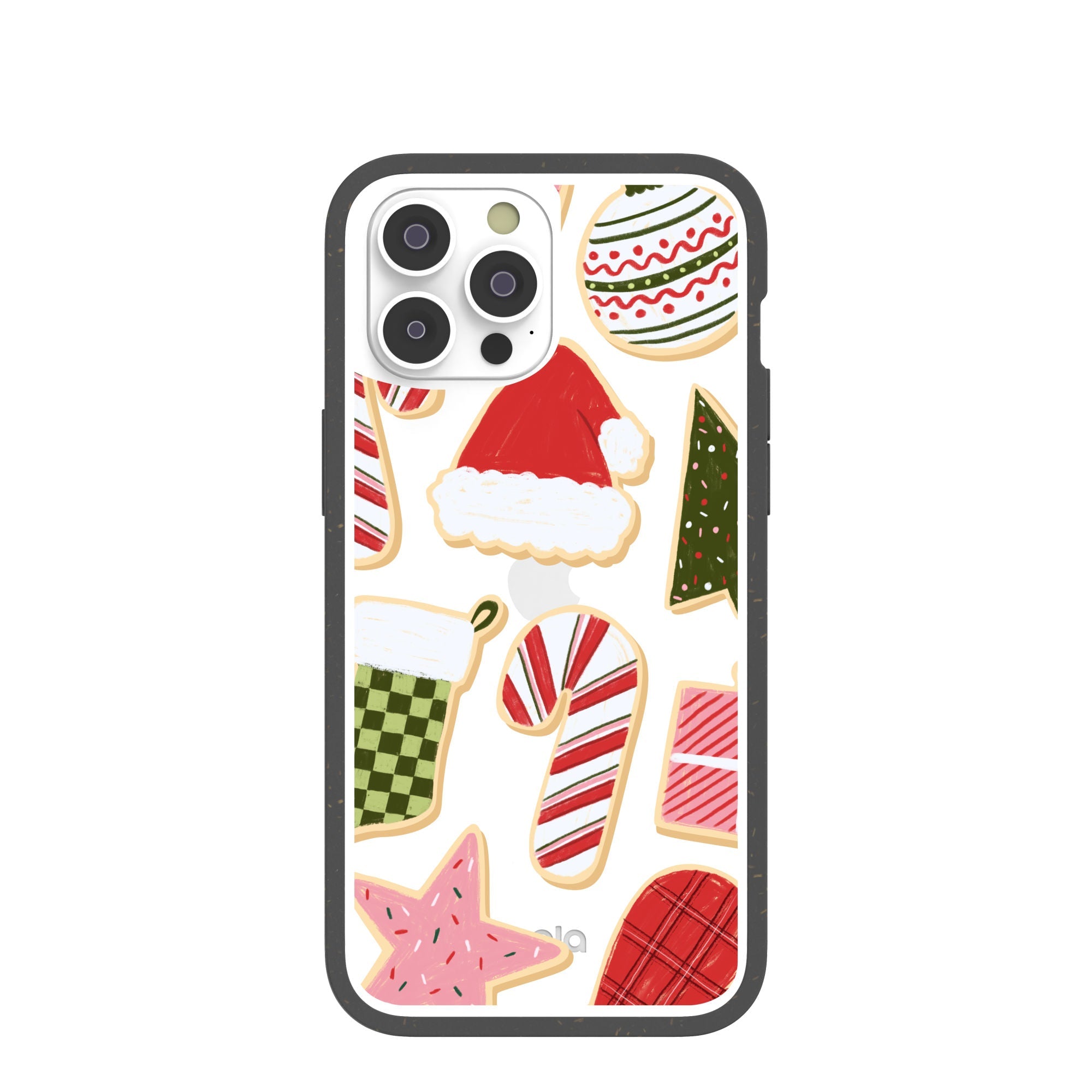 BlackTree Clear Festive Cookies iPhone 14 Pro Max Case With Black Ridge