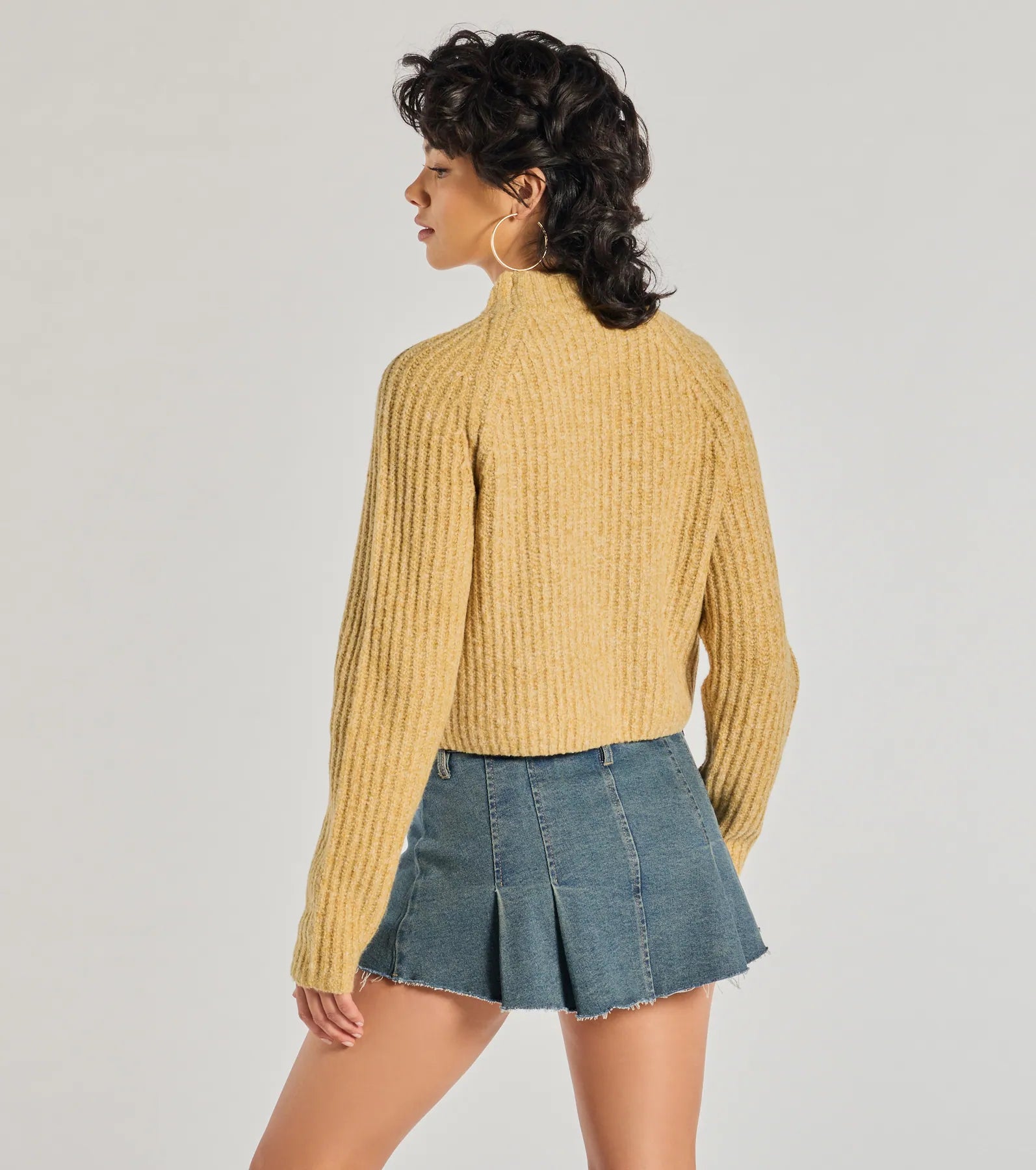 Windsor Stylishly Casual Mock Neck Knit Sweater - view 2