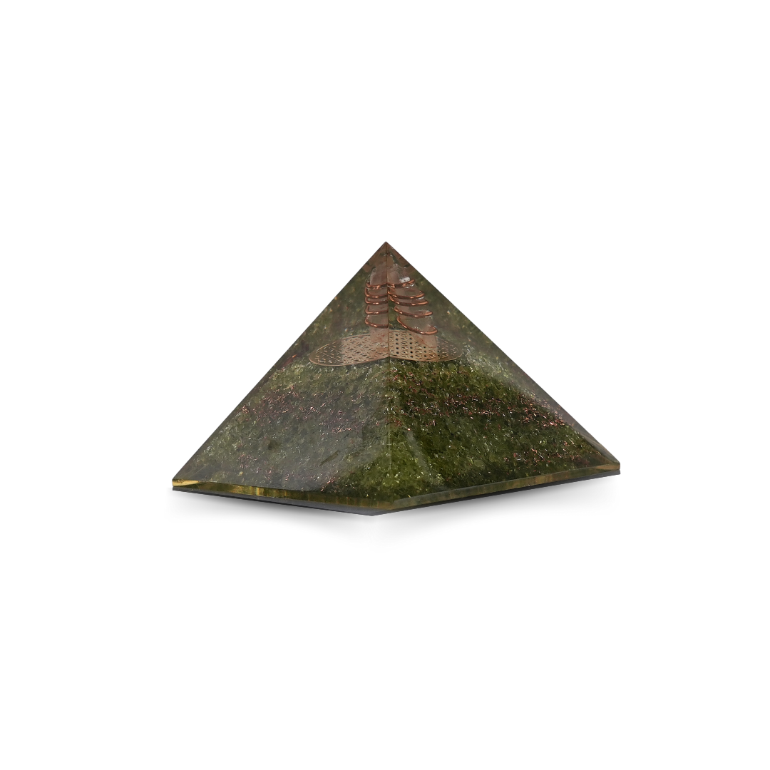 Gemsmantra Peridot Orgonite Pyramid/Orgone Pyramid - view 5
