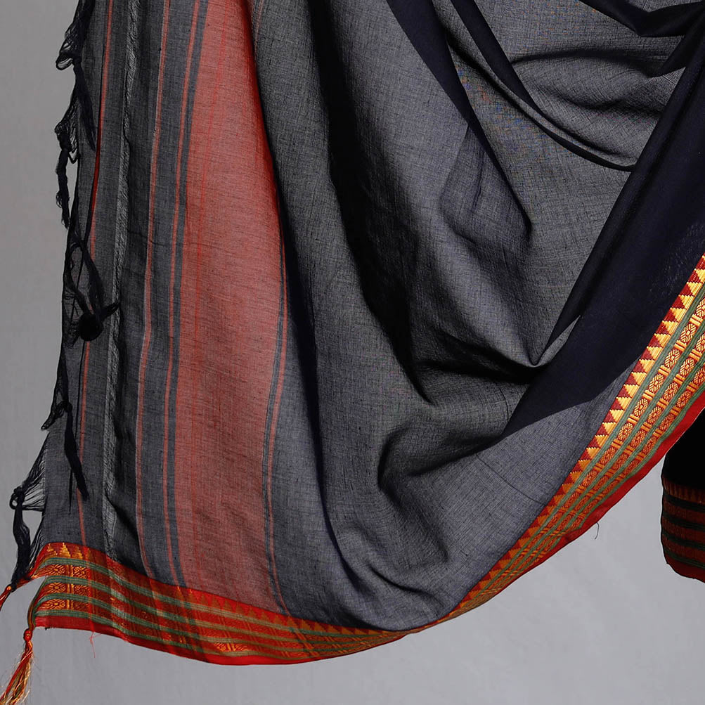 SOUTH KARGHA Black - 3pc Cotton Dharwad Dress Material 04 - view 4