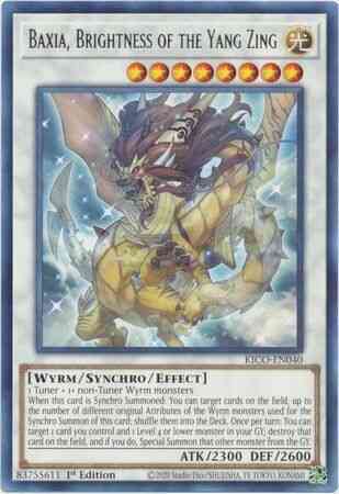 Baxia brightness – Yu-Gi-Oh! Baxia, Brightness of the Yang Zing - KICO-EN040 - Rare - 1st Edition
