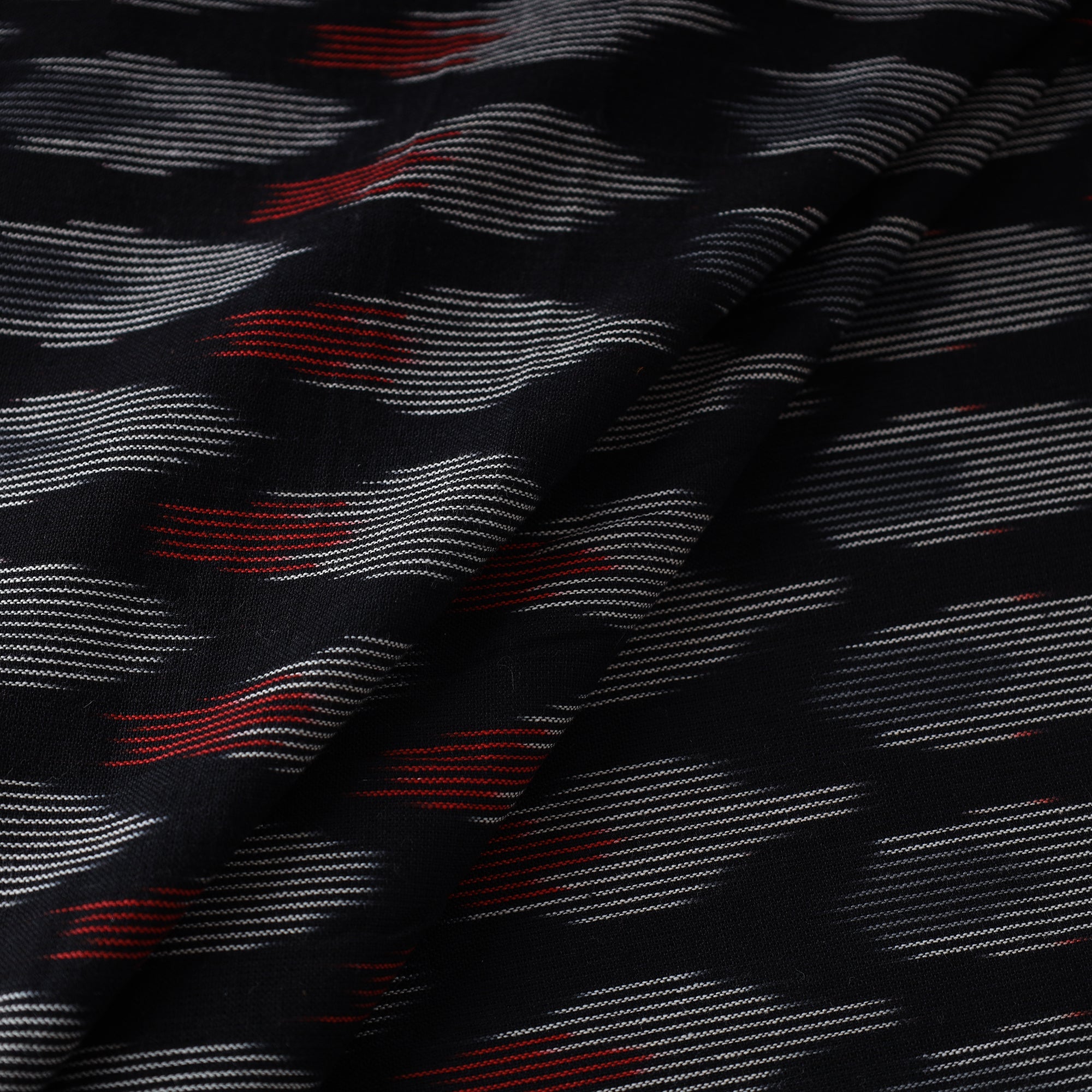 SOUTH KARGHA Black - Pochampally Ikat Weave Cotton Fabric 13 - view 2