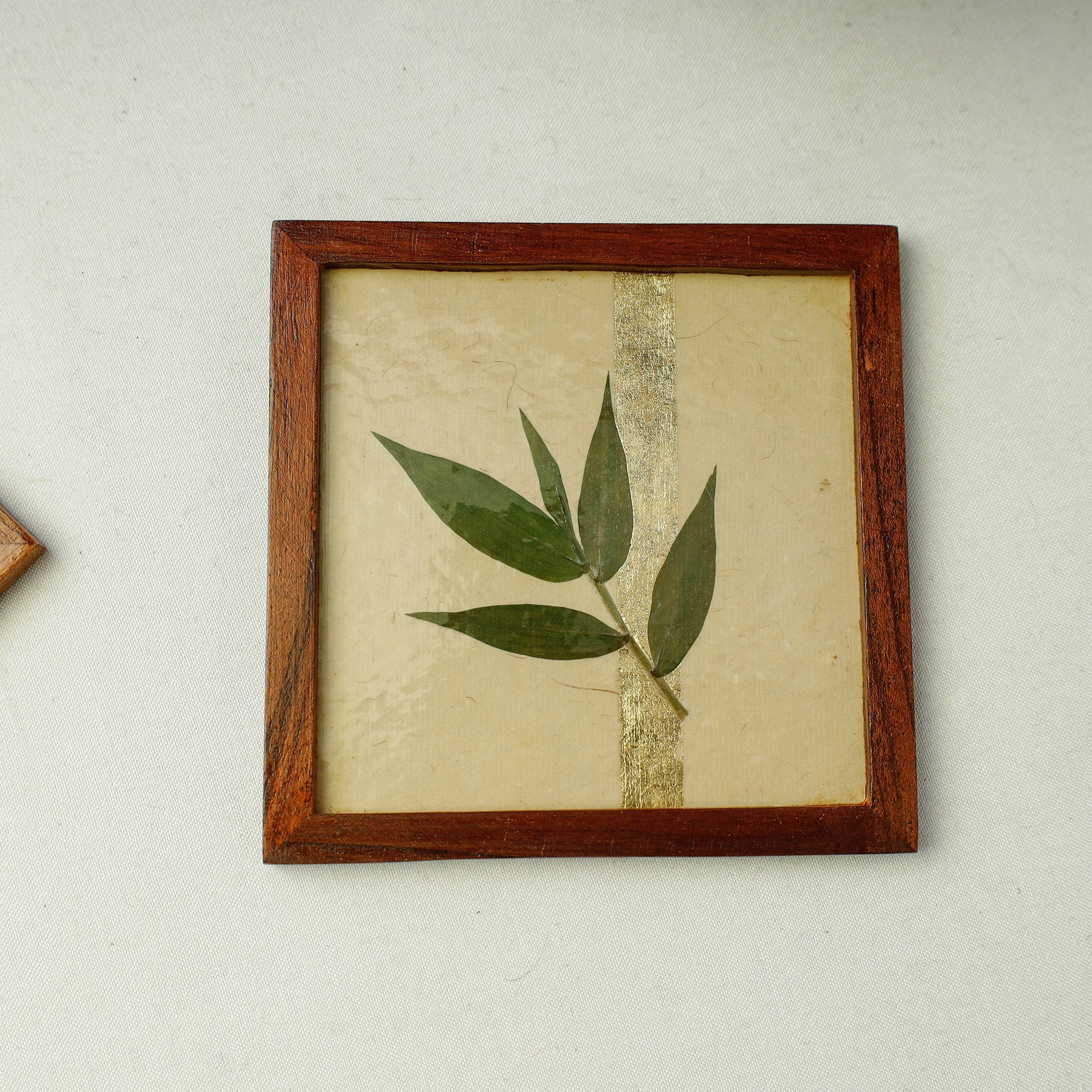 SHRADHANJALI - AN AUROVILLE UNIT Bamboo Art Work Wooden Square Coasters (Set of 4) - view 4