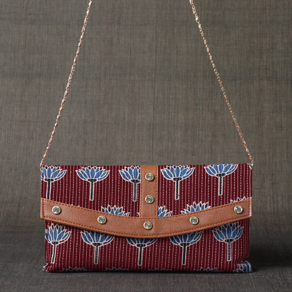 SHADES OF MARUDHARA Brown - Ajrakh Hand Block Printed Clutch Wallet - view 2