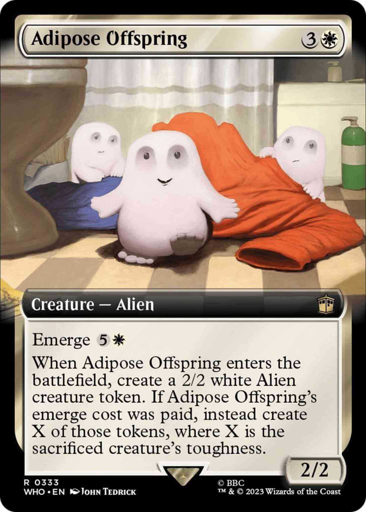 Adipose offspring 333 – Magic Adipose Offspring [333] [Extended Art] [Universes Beyond: Doctor Who] [Non-Foil]