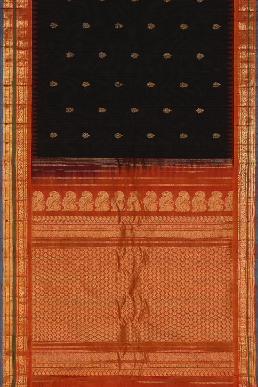 Kalanjali Gadwal Classy Black Saree – Women's - view 3