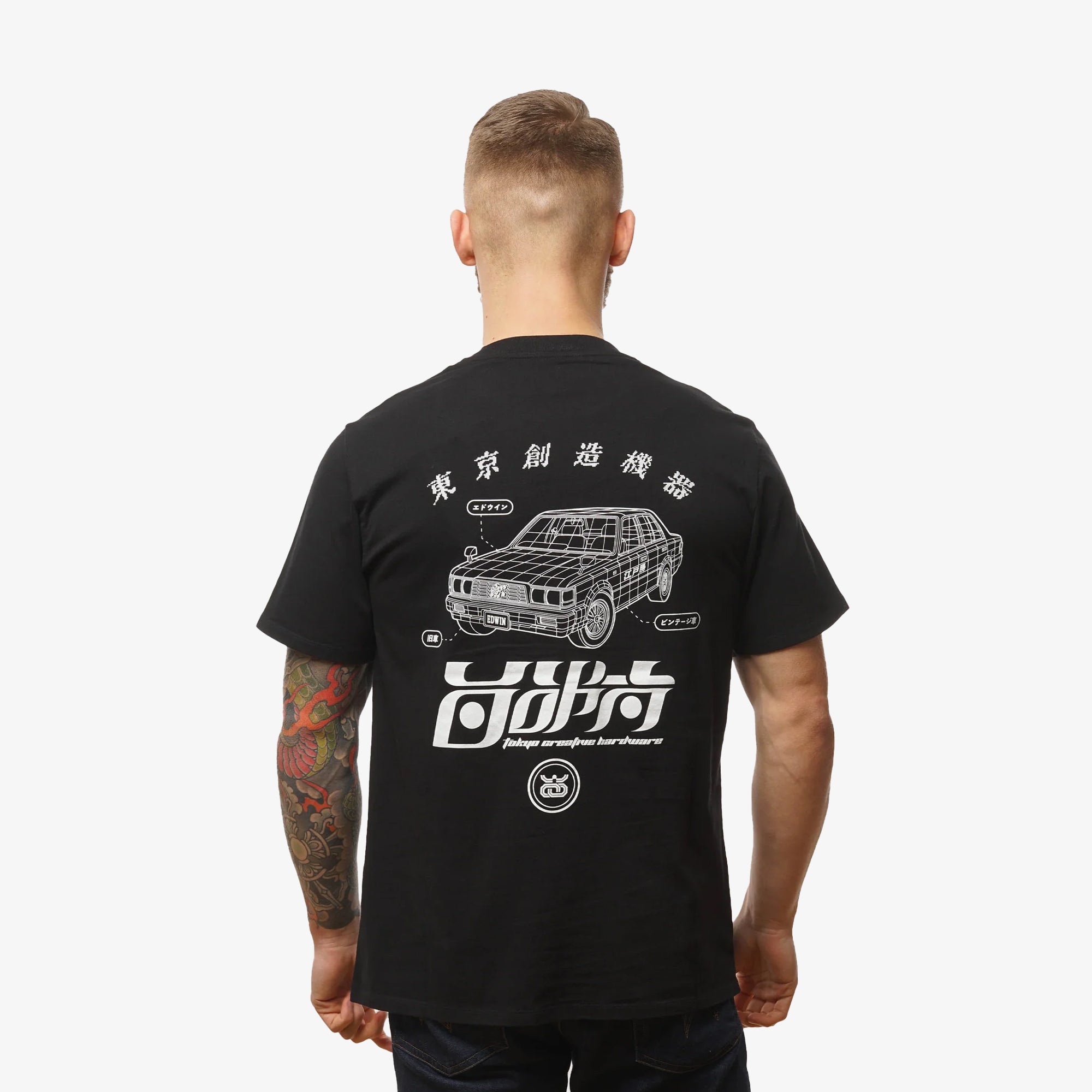Edwin | Staff T-shirt { Black/white - view 2