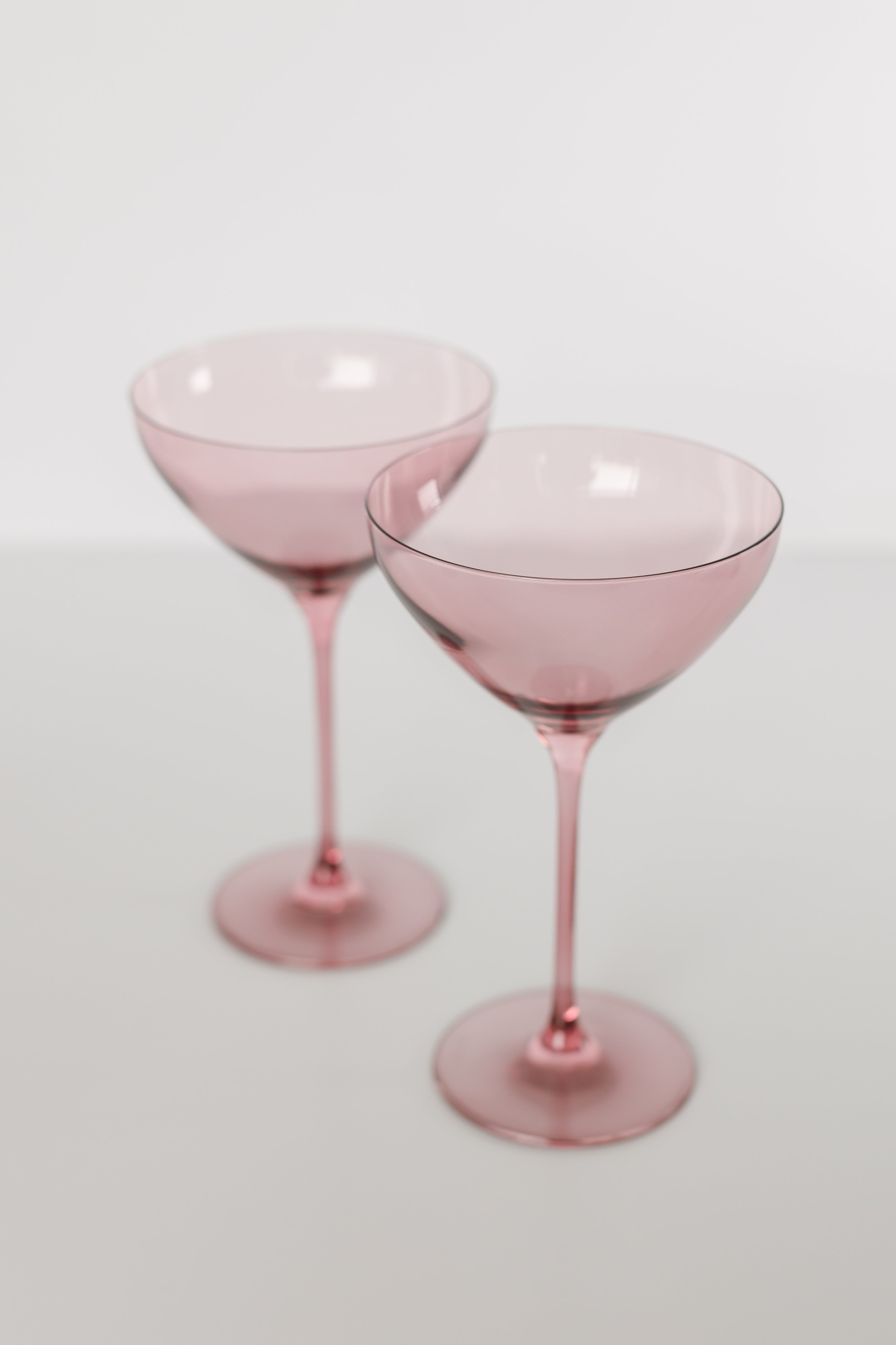 Estelle Colored Glass Estelle Colored Martini Glass - Set of 2 {Rose} - view 2