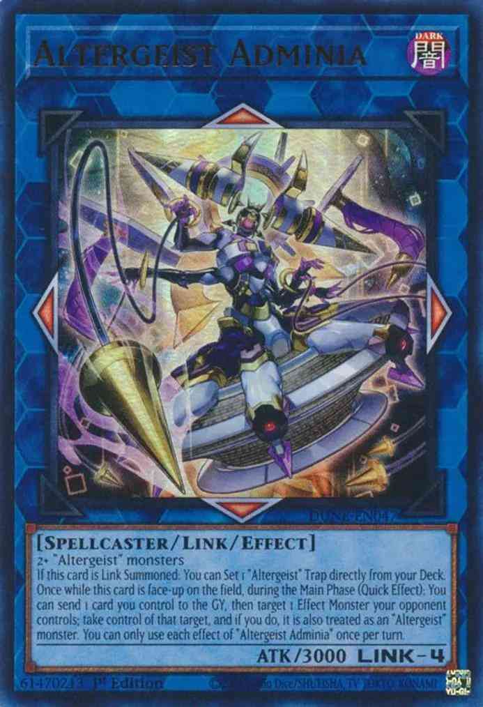 Yu-Gi-Oh! Altergeist Adminia - DUNE-EN047 - Ultra Rare - 1st Edition