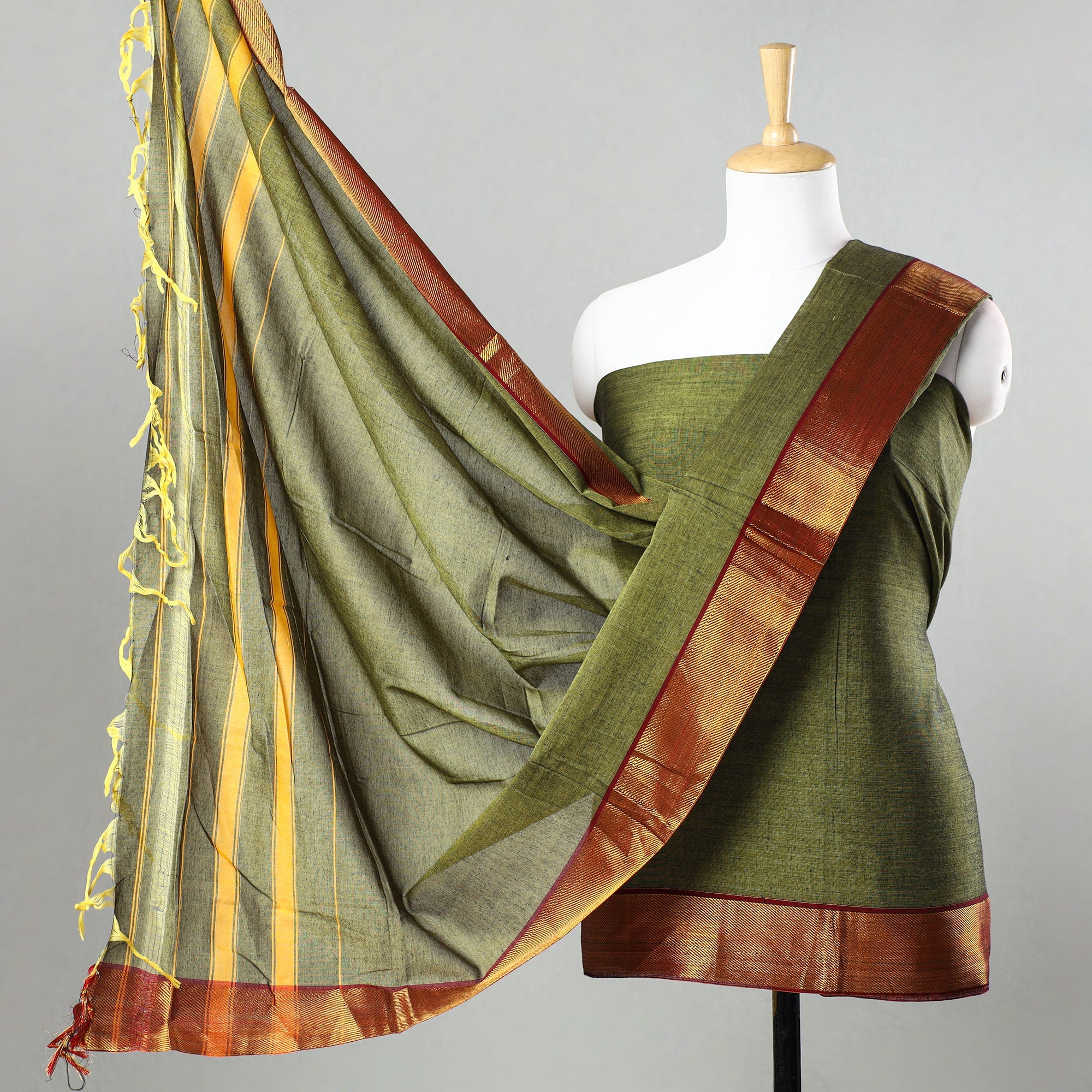 SOUTH KARGHA Green - 3pc Cotton Dharwad Dress Material 39