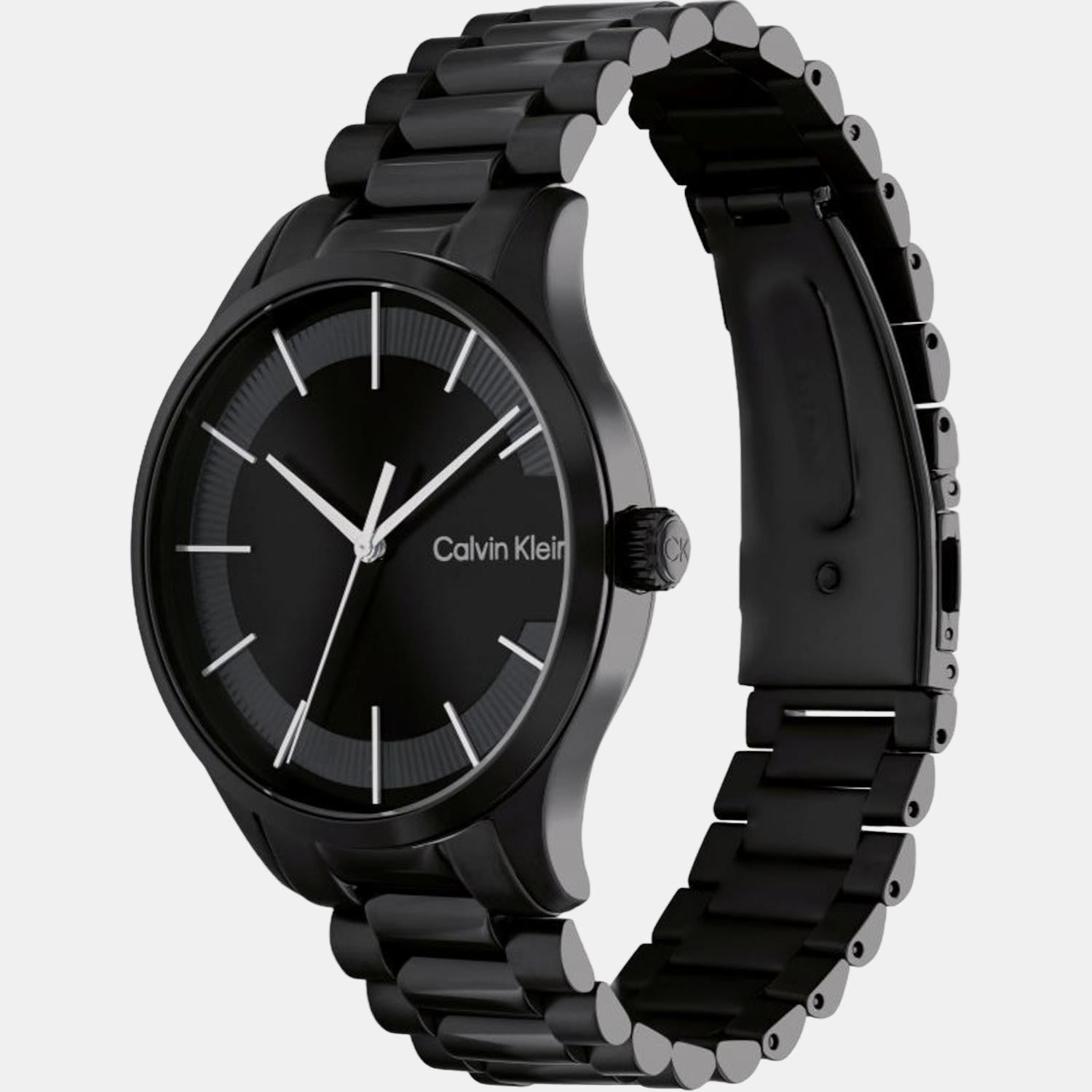 Calvin Klein Ck Iconic Unisex Quartz Black Dial Analog Stainless Steel Watch 25200040 - view 3