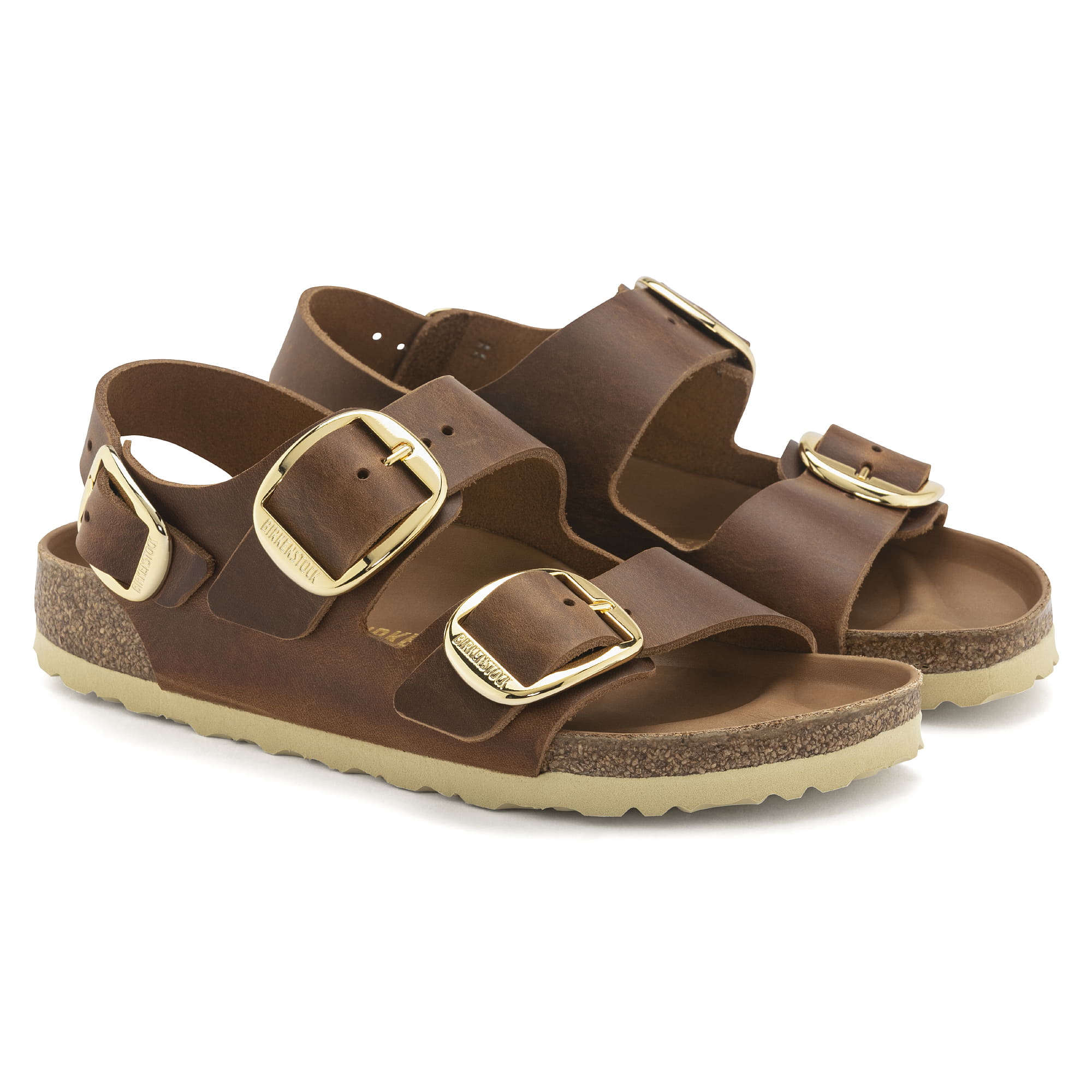 Birkenstock Milano Big Buckle Oiled Leather – Brown Brown/Cognac - view 3