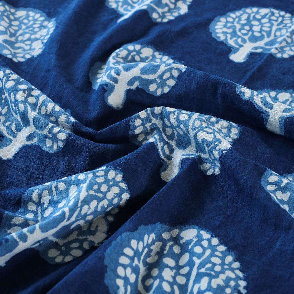 BINDAAS UNLIMITED Blue - Block Art Print Cotton Single Bindaas Bed Sheet (93 x 60 in) - view 2