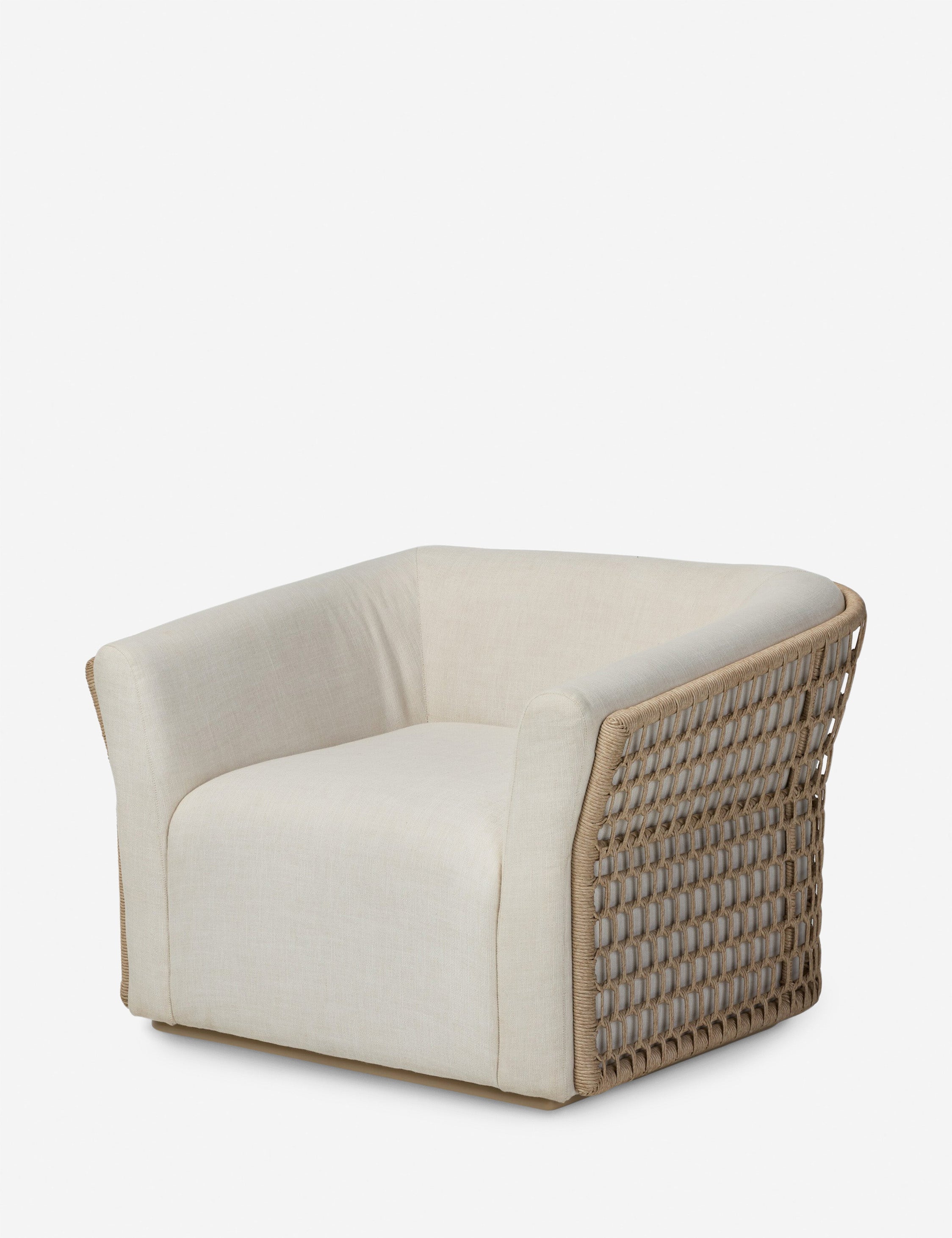 Lulu and Georgia Vita Outdoor Swivel Chair – Cream - view 2