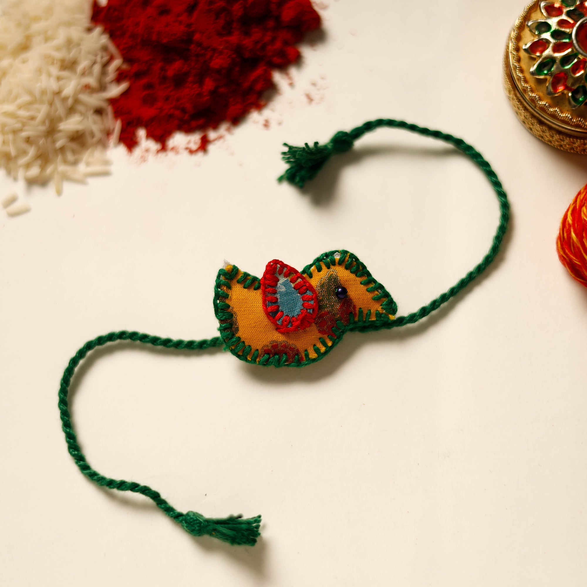 JAN SANDESH Bird - Handmade Threadwork Kids Rakhi 18
