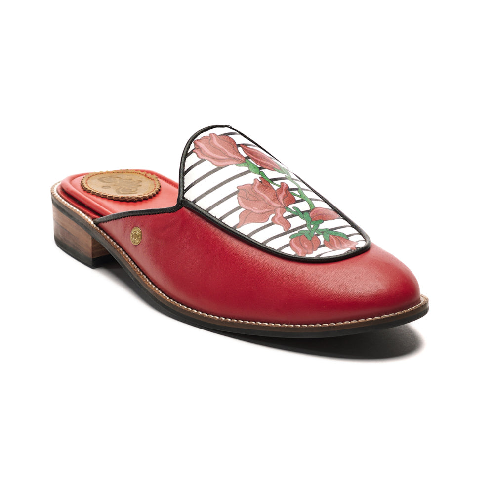 Banjaaran India Bloom Mule for Men – Crimson (discontinued) - view 2