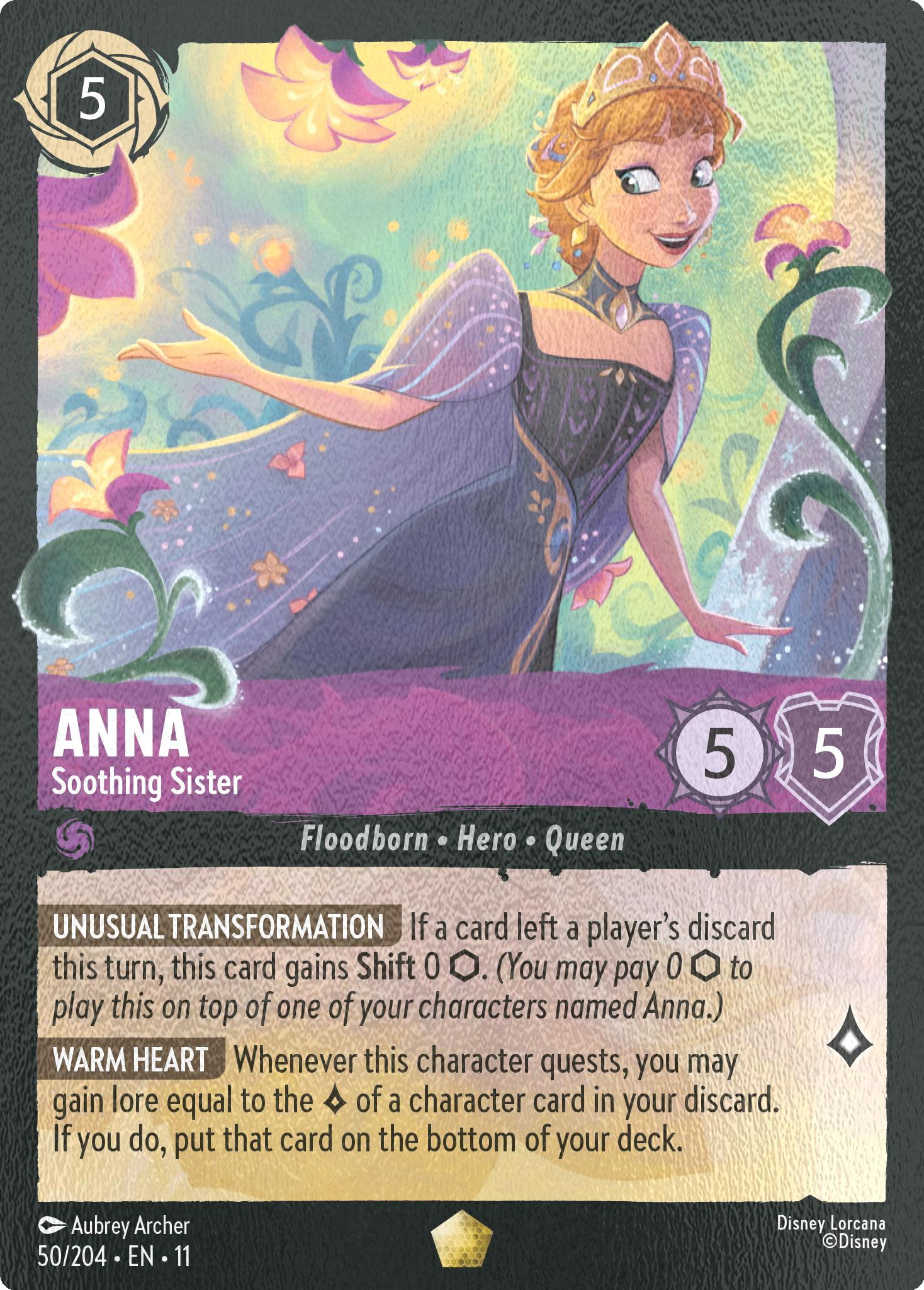 204 winterspell cold – Lorcana Anna - Soothing Sister - 50/204 [Winterspell] [Cold Foil]