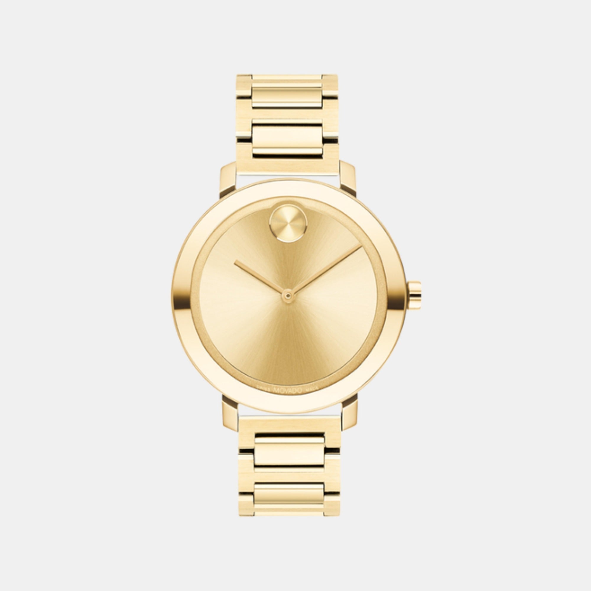 Movado Bold Women Quartz Gold Dial Analog Stainless Steel Watch 3600822