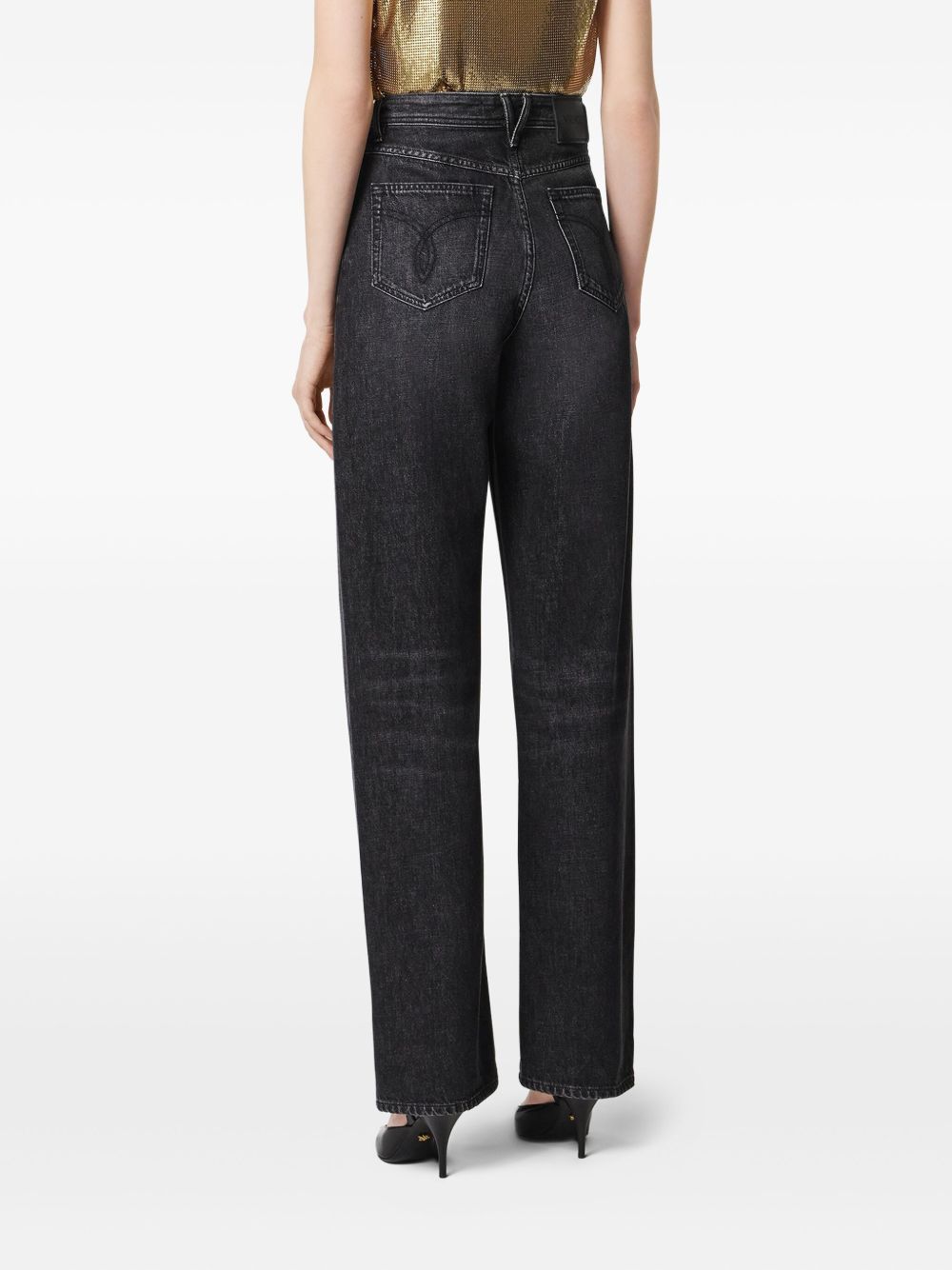 Versace Metal Mesh Regular-Fit Jeans - view 5