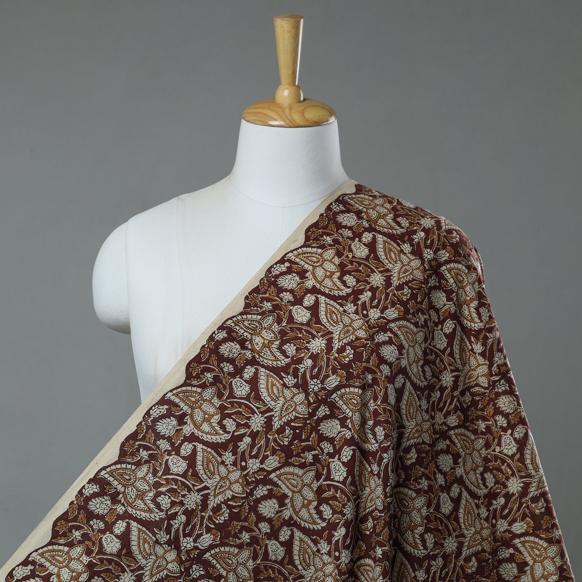 HAVELI CHRONICLES Brown - Bagru Block Print Cotton Fabric 37