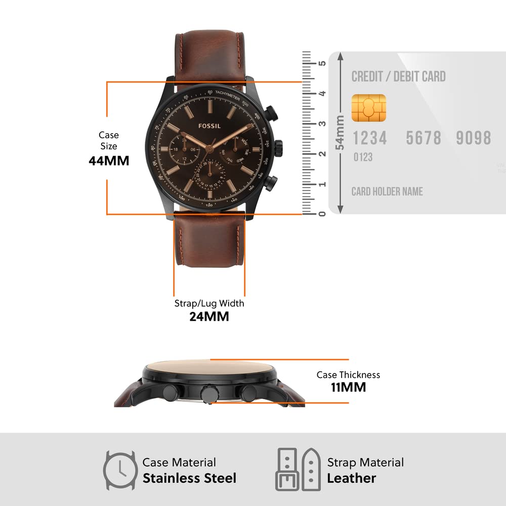 Fossil Sullivan Black Dial Men 44mm - view 3