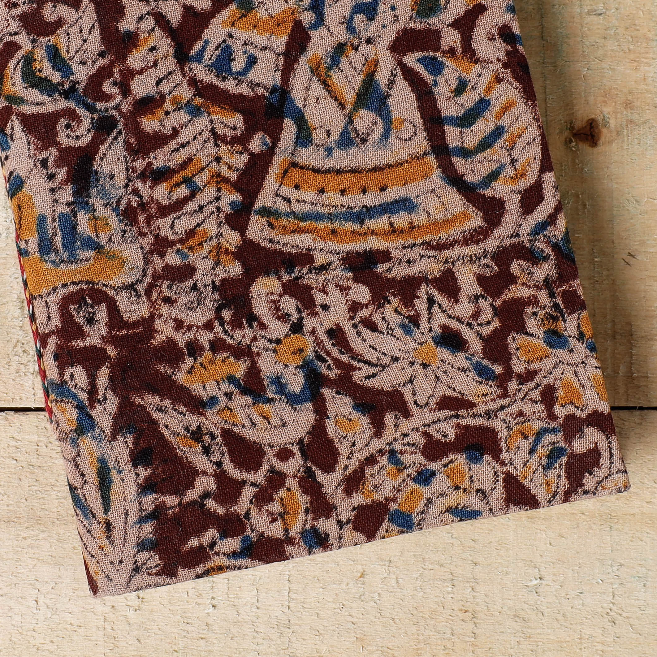 BINDAAS UNLIMITED Brown - Kalamkari Fabric Cover Handmade Paper Notebook (7 x 5 in) - view 2