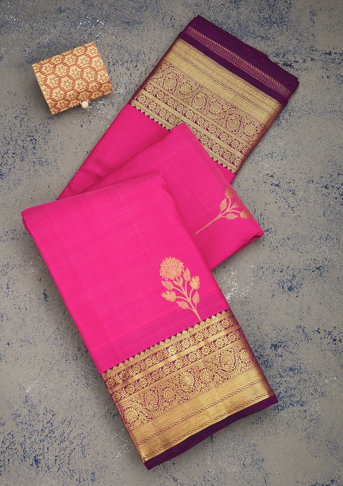Koskii Pink Zariwork Pure Silk Saree – Women's