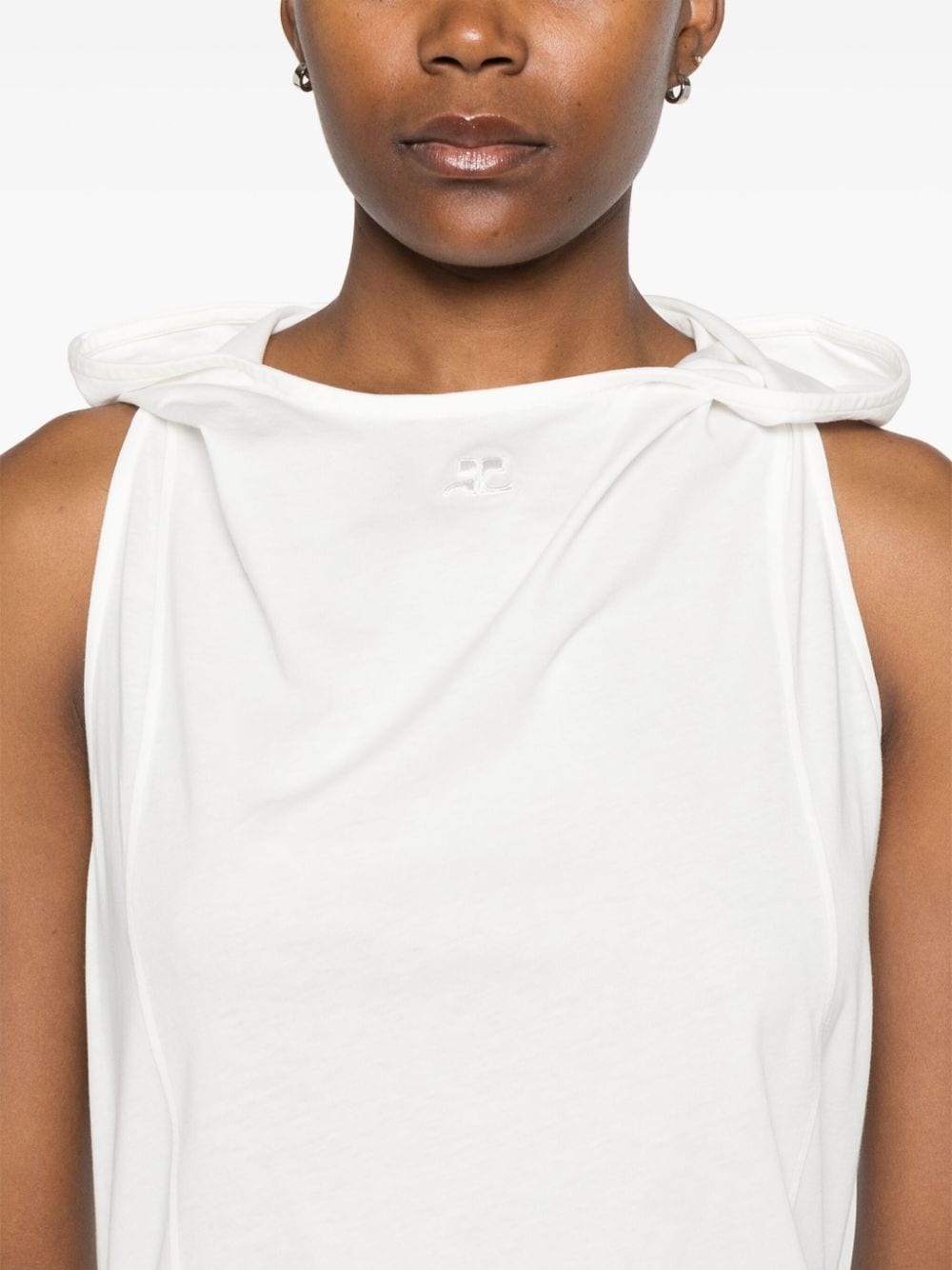 Courreges Hooded tank top – Cotton 100% - view 2