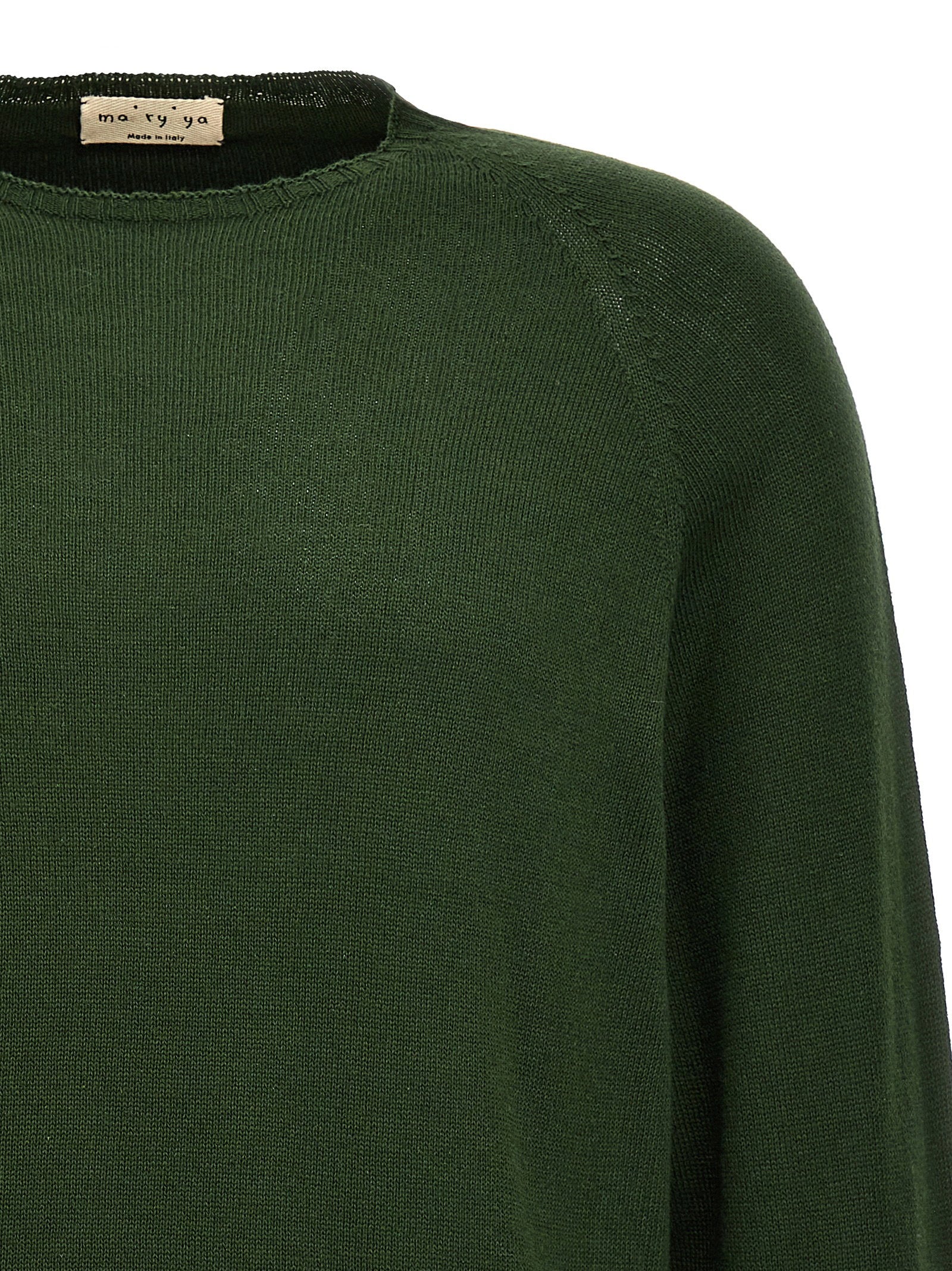 Ma'ry'ya Crew-neck Sweater – 85% cotton 15% cashmere - view 3