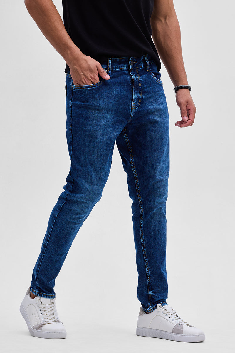 SNITCH Navy Skinny Fit Jeans