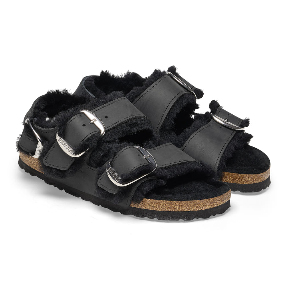 Birkenstock Milano Big Buckle Shearling Oiled Leather - view 2