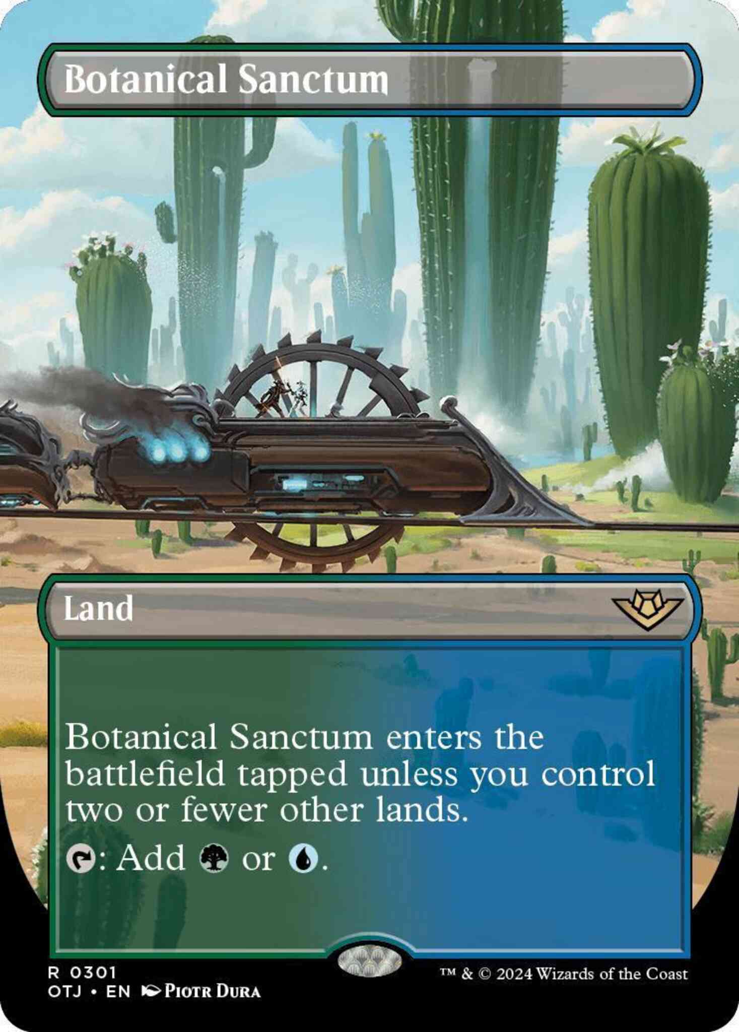 Botanical sanctum 301 – Magic Botanical Sanctum [301] [Borderless] [Outlaws of Thunder Junction] [Non-Foil]