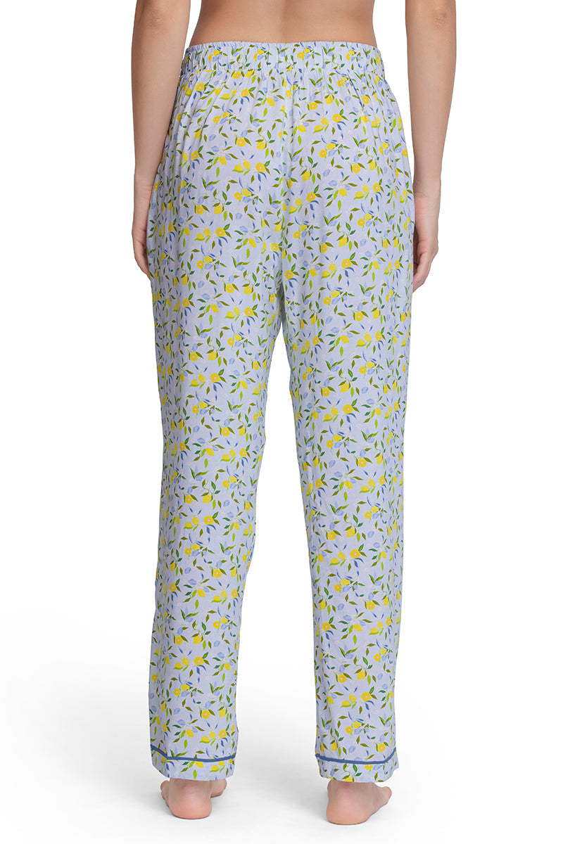Amante Full Length Pyjama Bottom - Lemon Leaf Pr - view 2