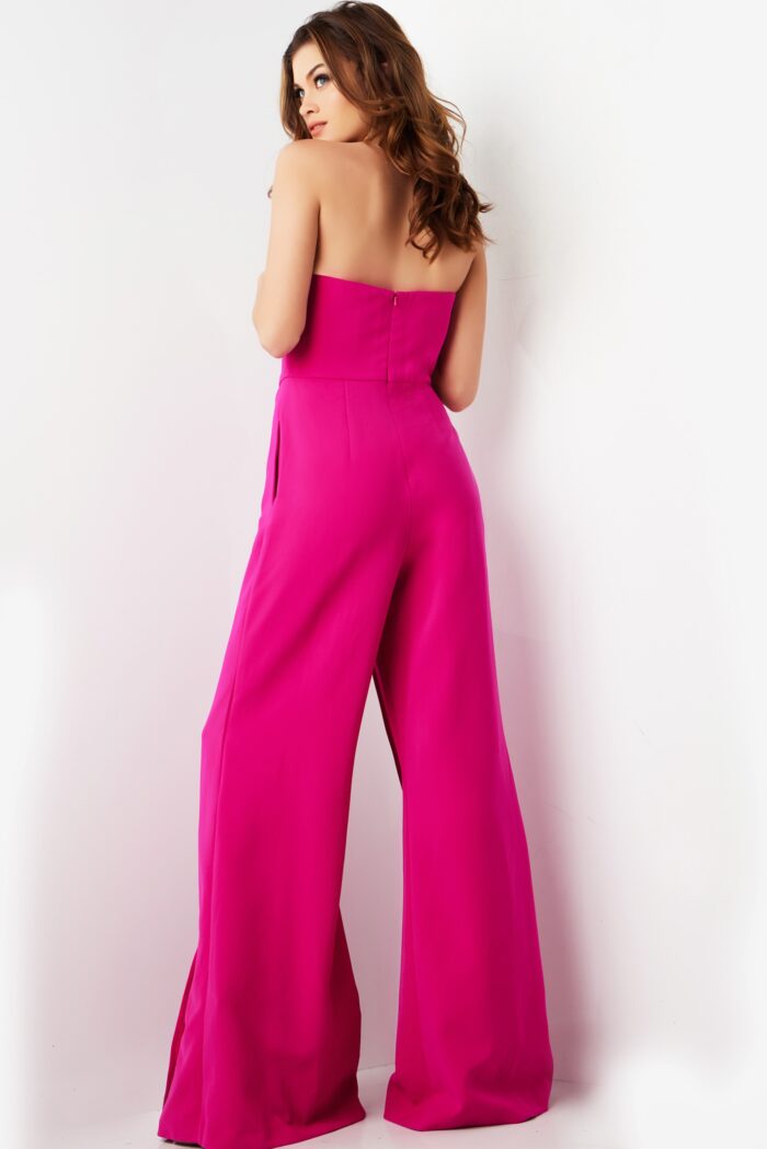 Jovani 03828 Long Wide Leg Evening Formal Jumpsuit - view 2