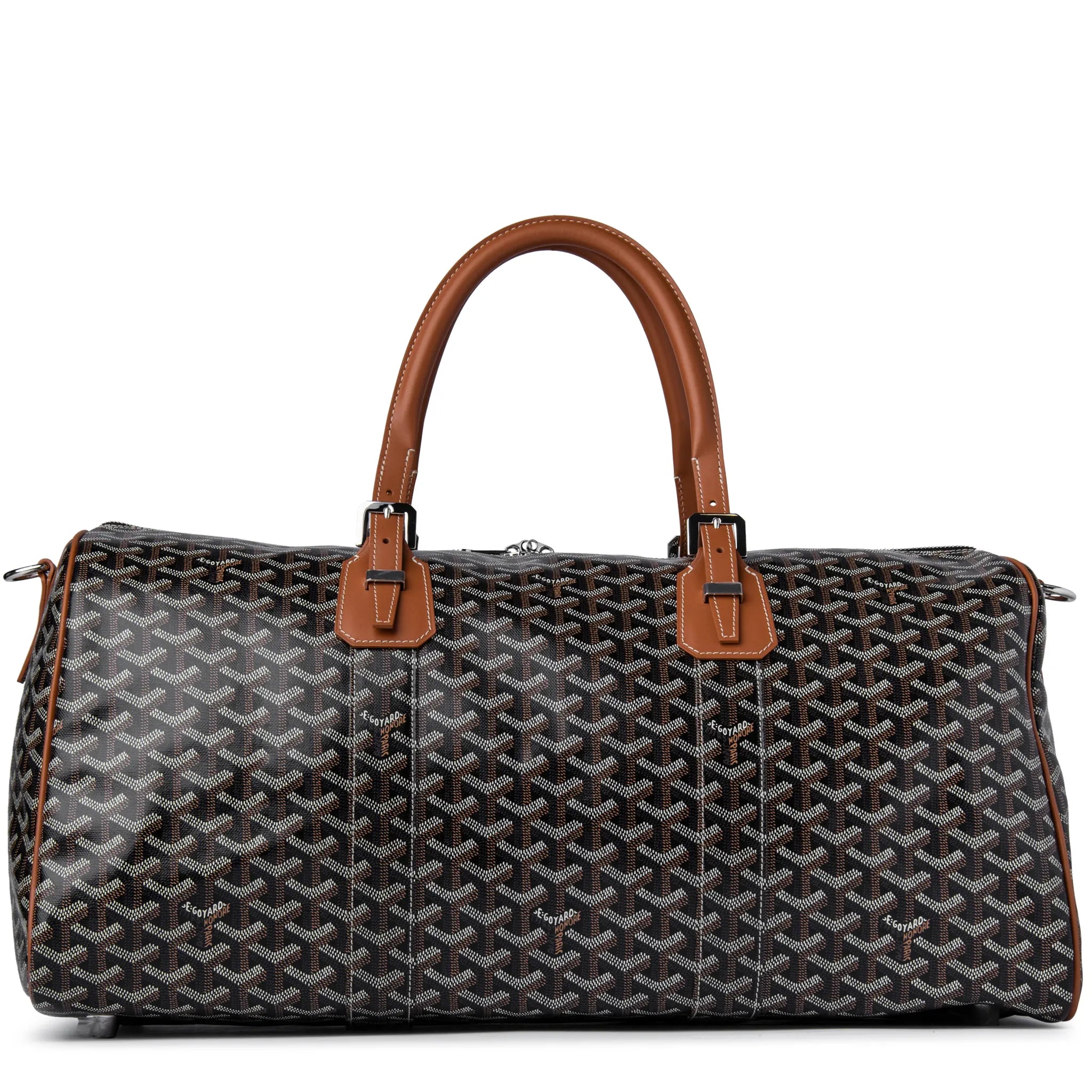 Goyard Boston 50 Black Tan Bag With Strap - view 2