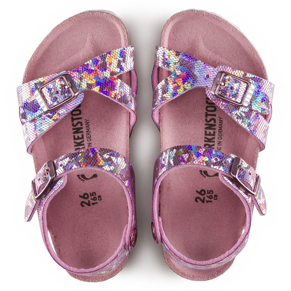 Birkenstock Rio Kids Synthetics – Pink Pink/Hologram Rose - view 3