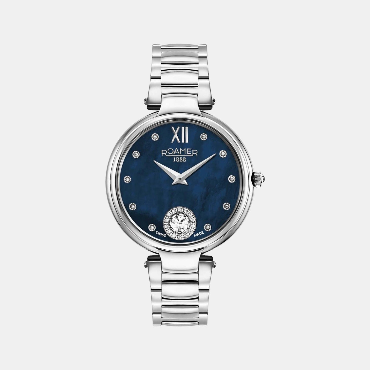 Roamer Aphrodite Women Quartz Blue Dial Analog Stainless Steel Watch 600843 41 49 50