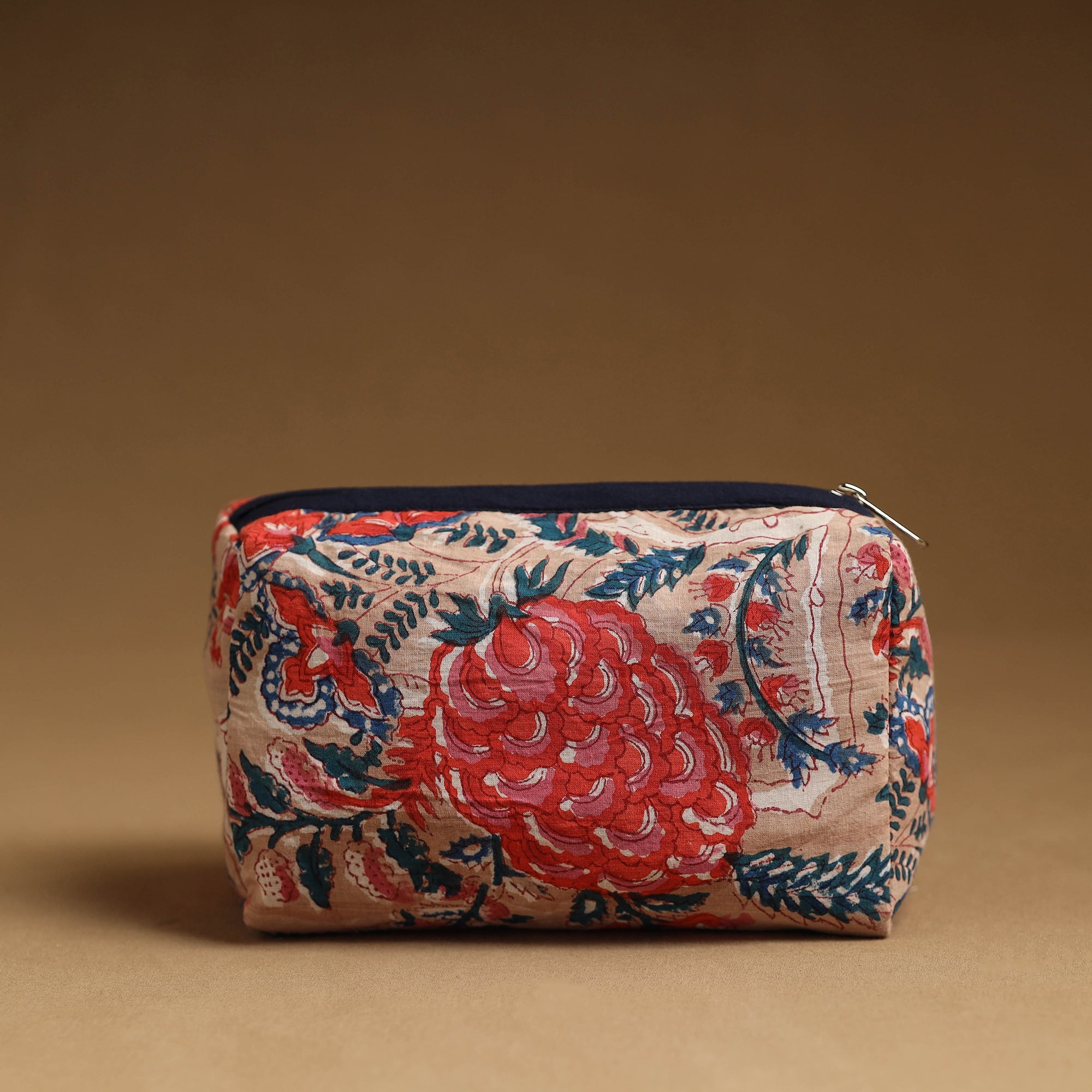 NOORI BAZAR Brown - Handmade Cotton Toiletry Pouch 14