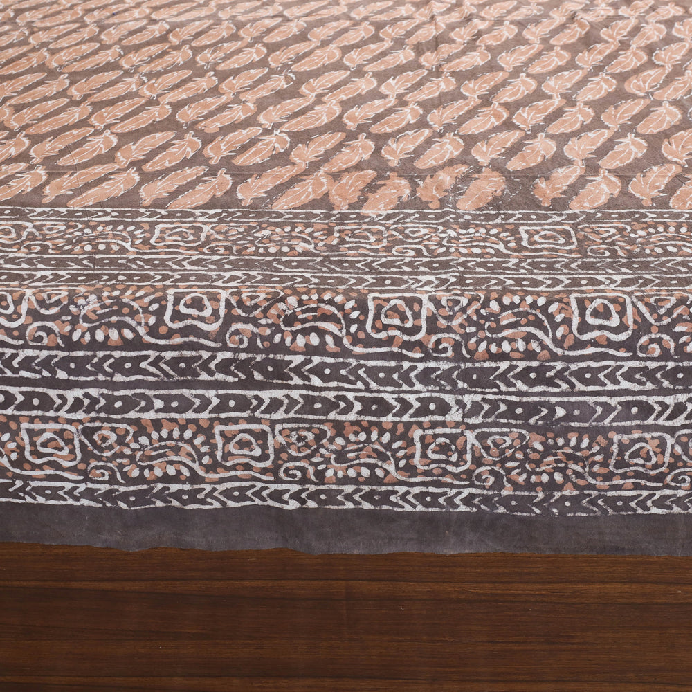 BINDAAS UNLIMITED Brown - Block Art Print Cotton Double Bindaas Bed Sheet (110 x 93 in) - view 4