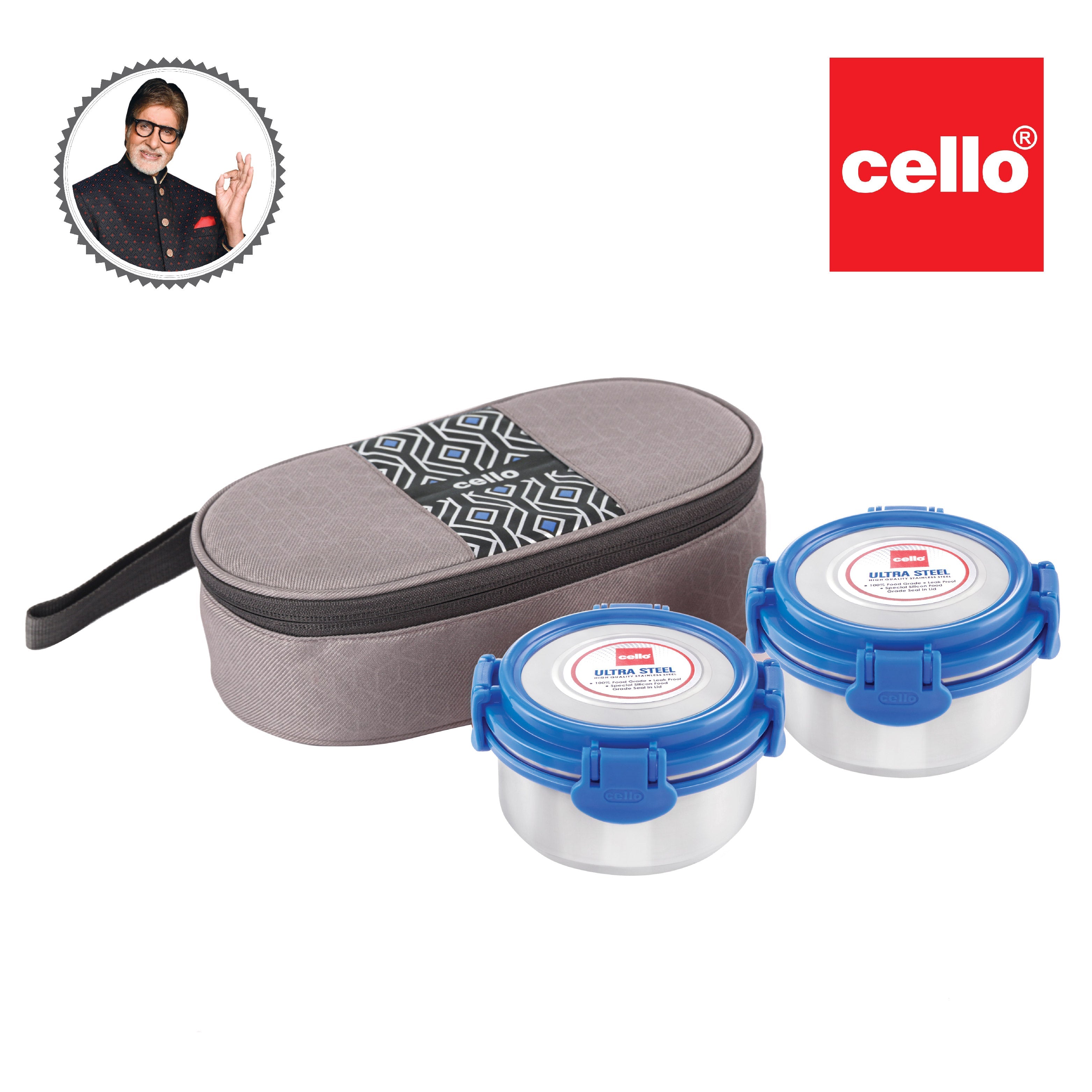 Cello MF Ultra Stainless Steel Lunch Box with Jacket, Set of 2 - view 14