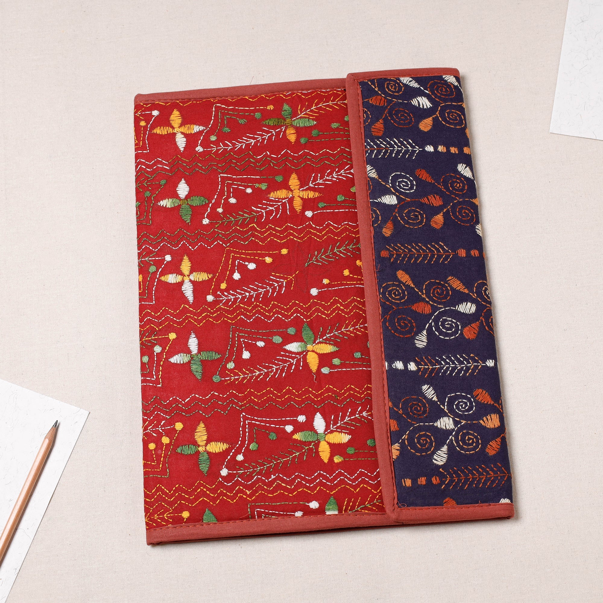 ASALKAAR Bengal Kantha Work Handcrafted File Folder