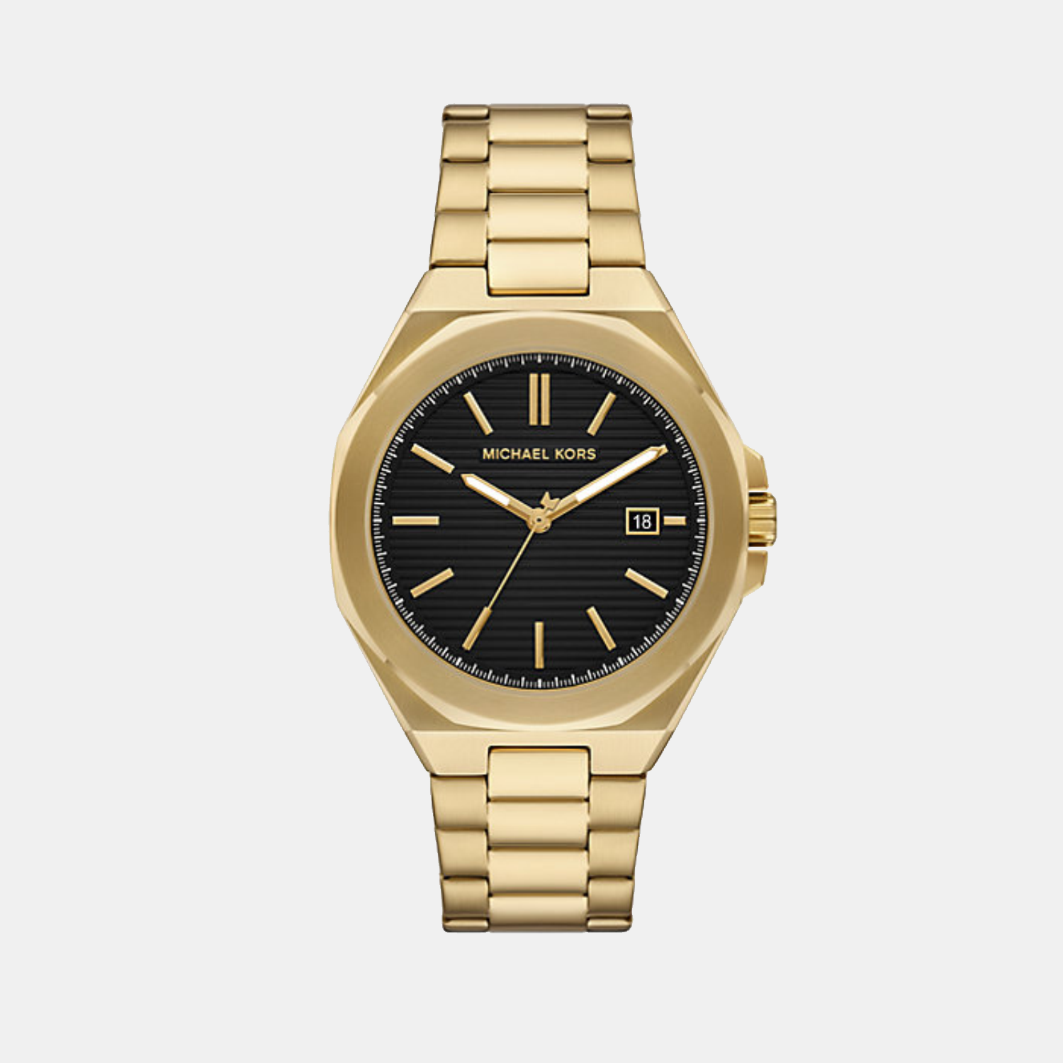 Michael Kors Callum Men Quartz Gold Dial Analog Stainless Steel Watch MKO1179