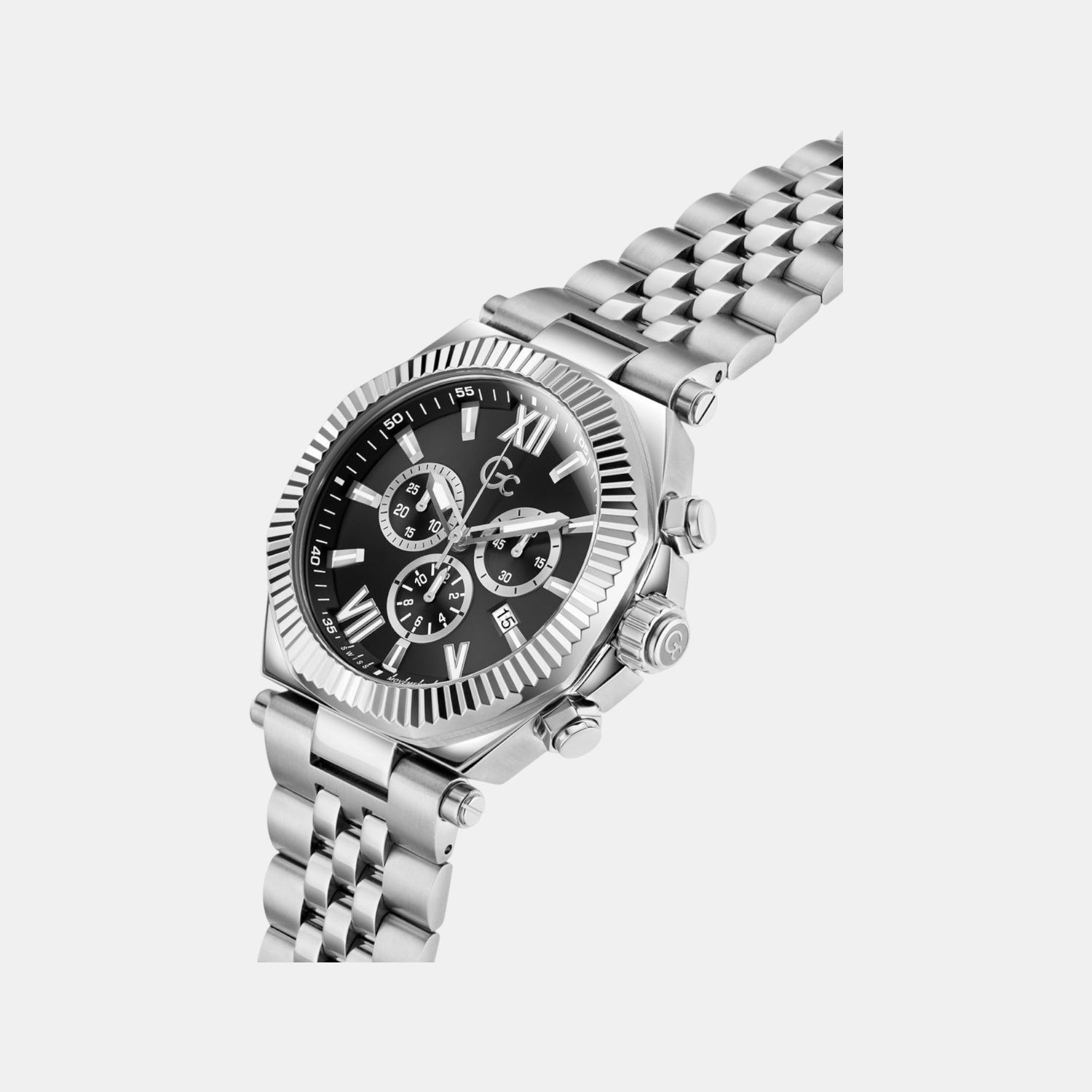Gc Atlas Men Quartz Black Dial Chronograph Stainless Steel Watch Z66001G2 - view 5