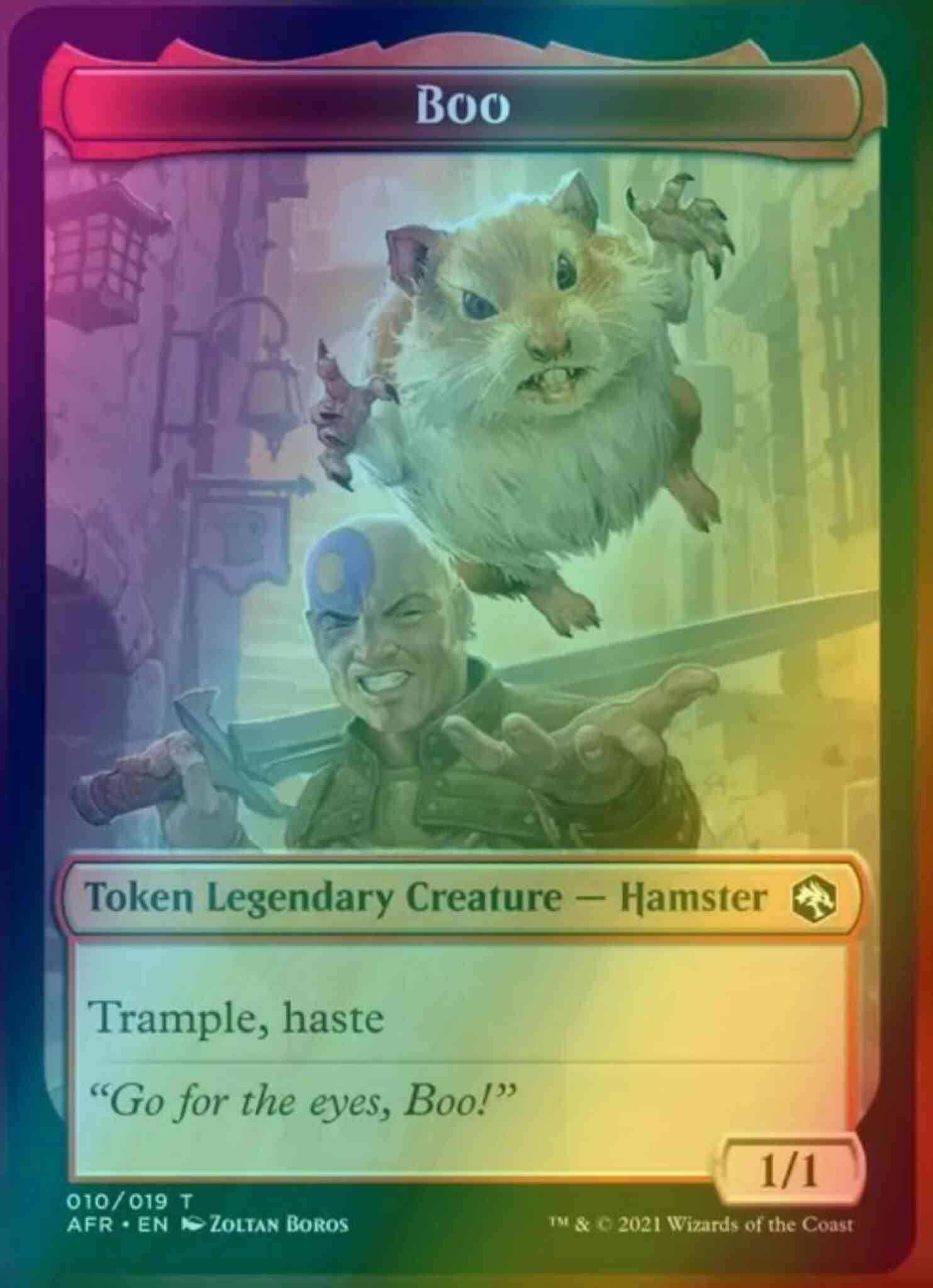 Boo token 10 – Magic Boo Token (10) // Treasure Token (15) [Adventures in the Forgotten Realms: Tokens] [Foil]