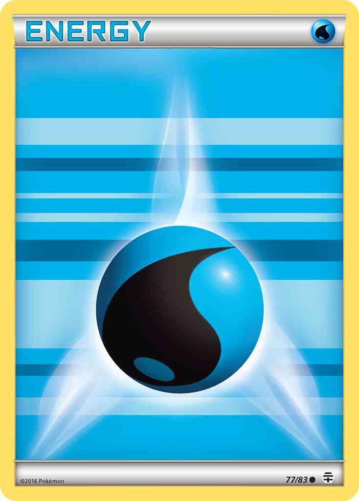Pokémon Basic Water Energy - 77/83 - Common [g1-77] [Reverse Holo]